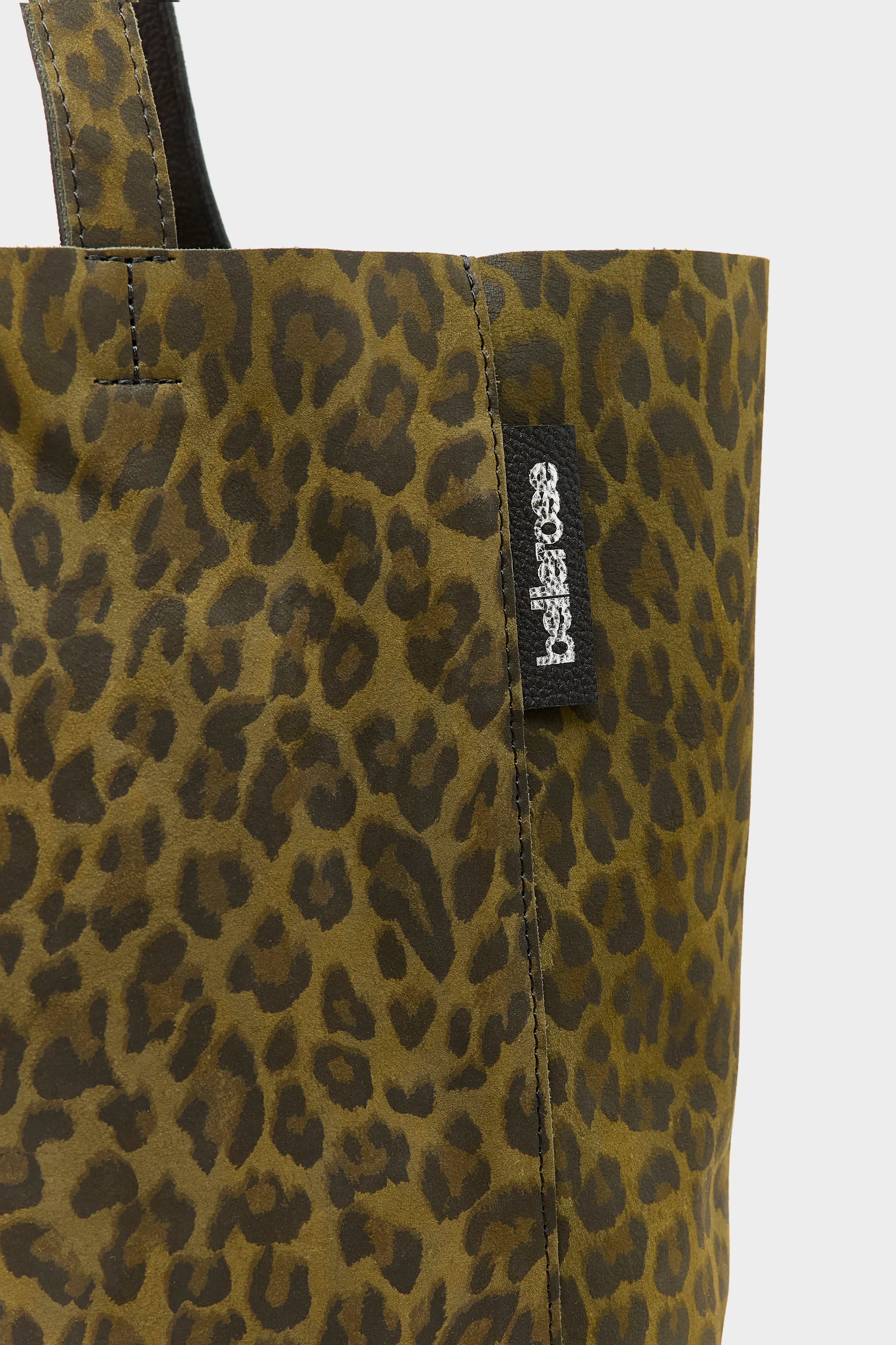 Nirya luipaardprint totebag (252 / W / FOREST)