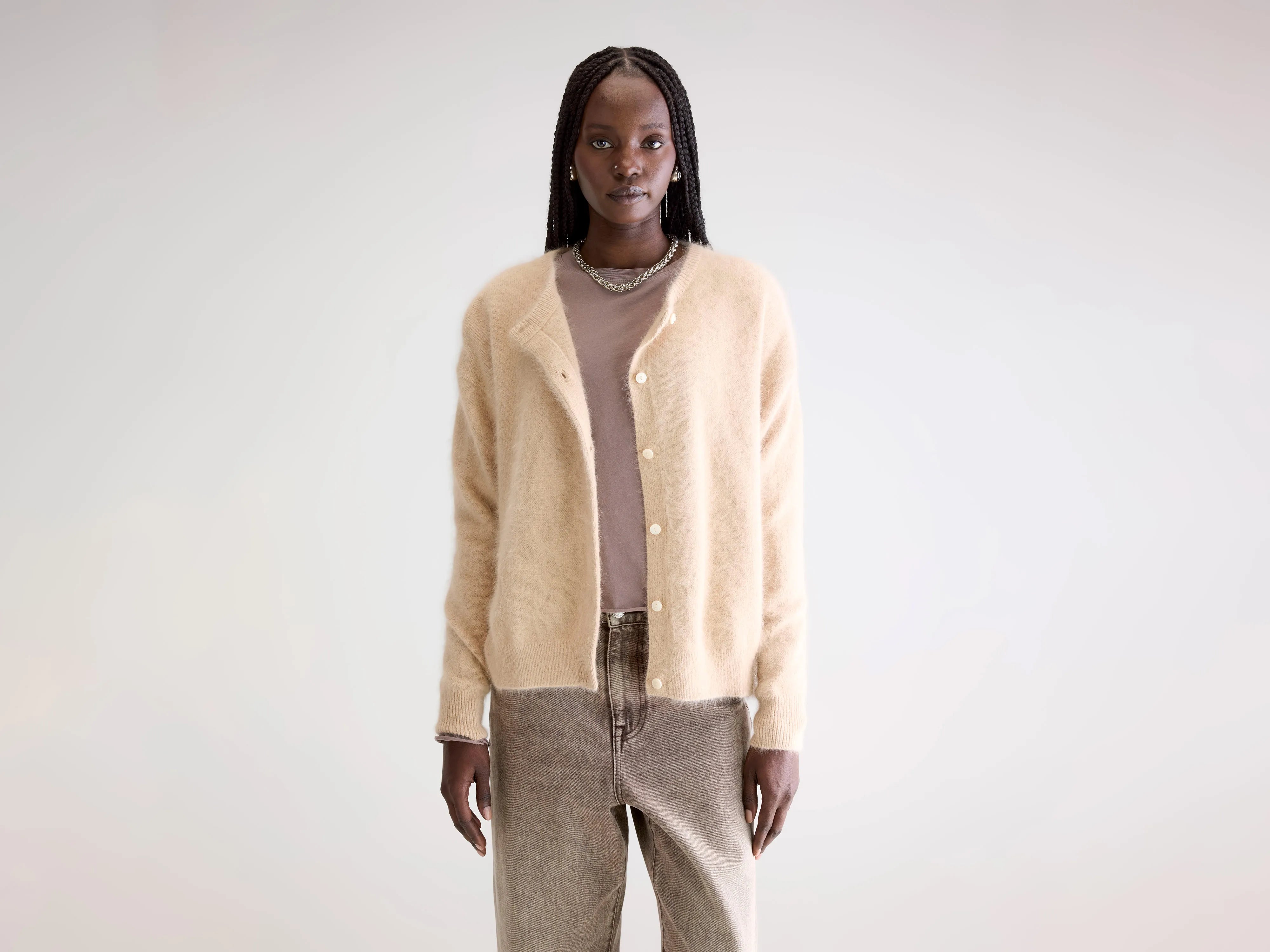 Dathan cardigan van angoramix (252 / W / IVORY)