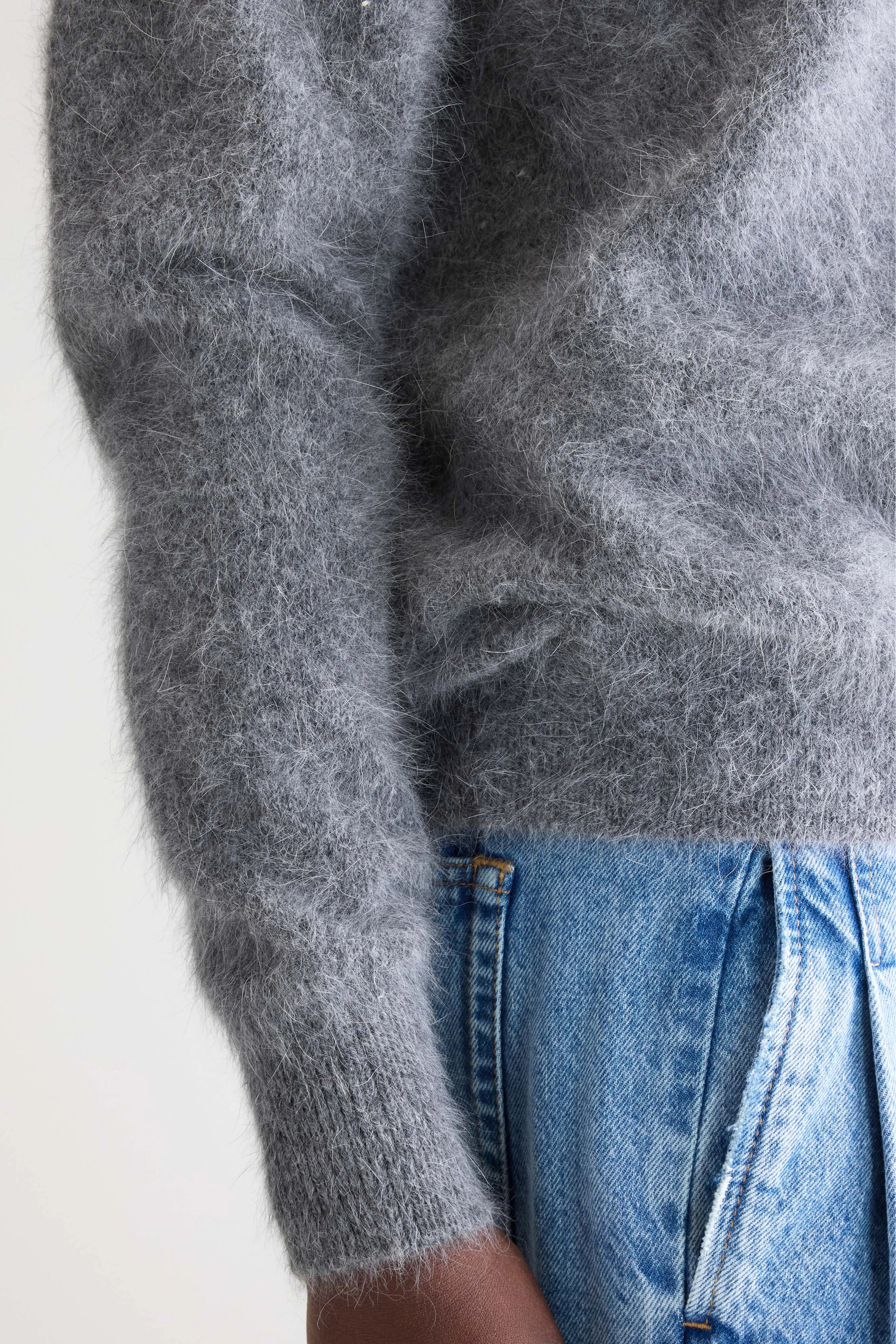 Dathan cardigan van angoramix (252 / W / MID GREY)