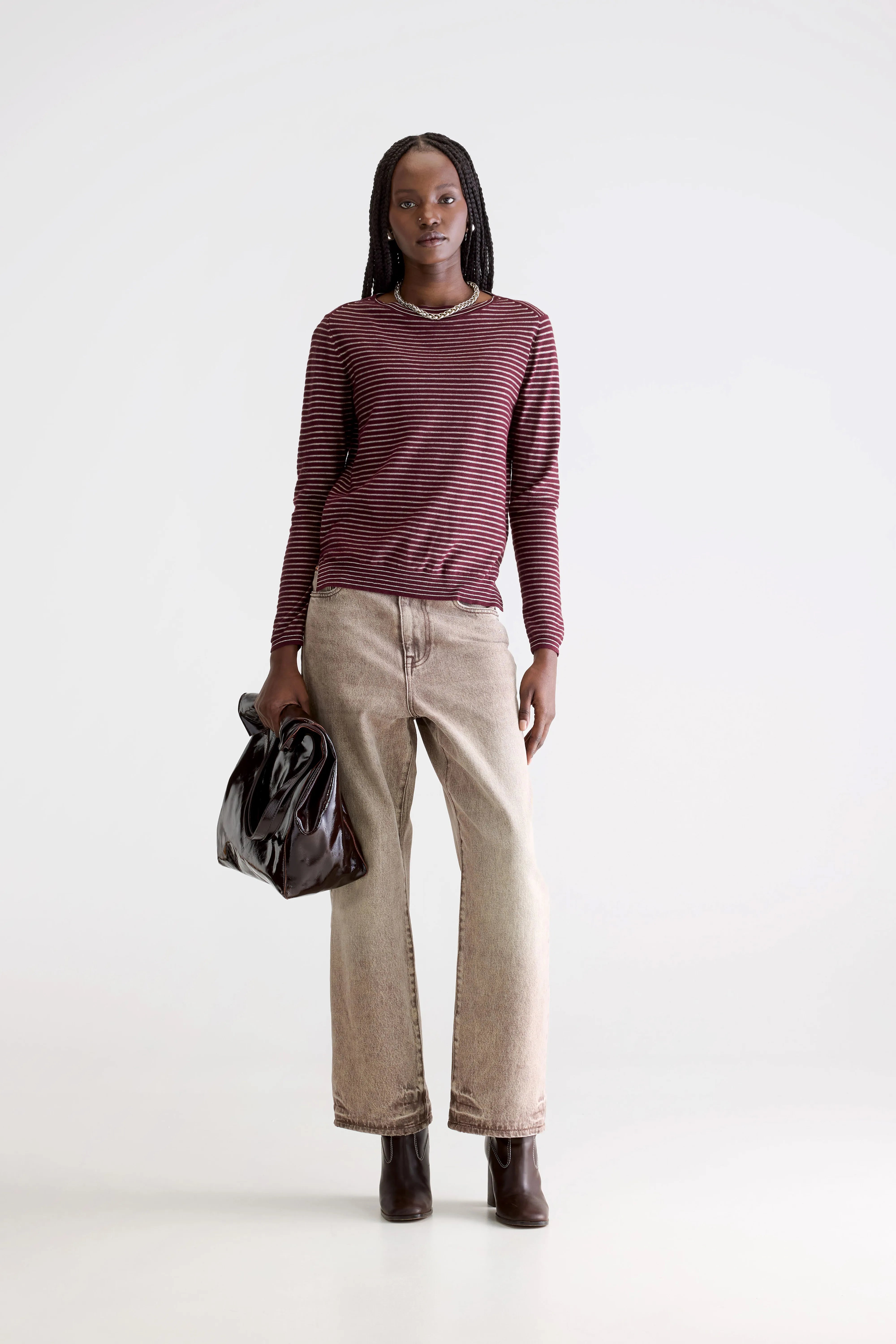 Pull col bateau Gop (252 / W / STRIPE A)