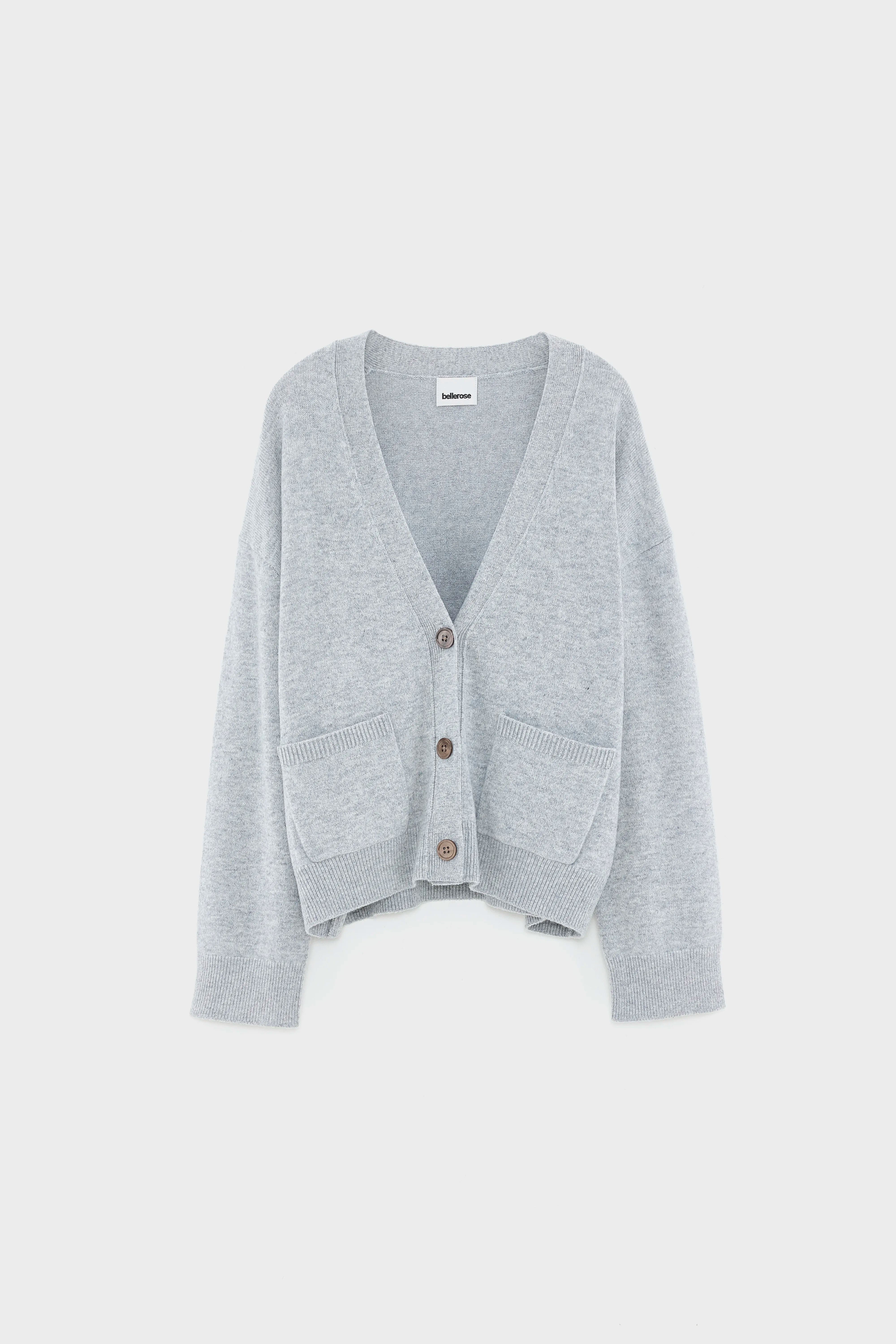 Gakkin boxy cardigan (252 / W / LIGHT GREY)