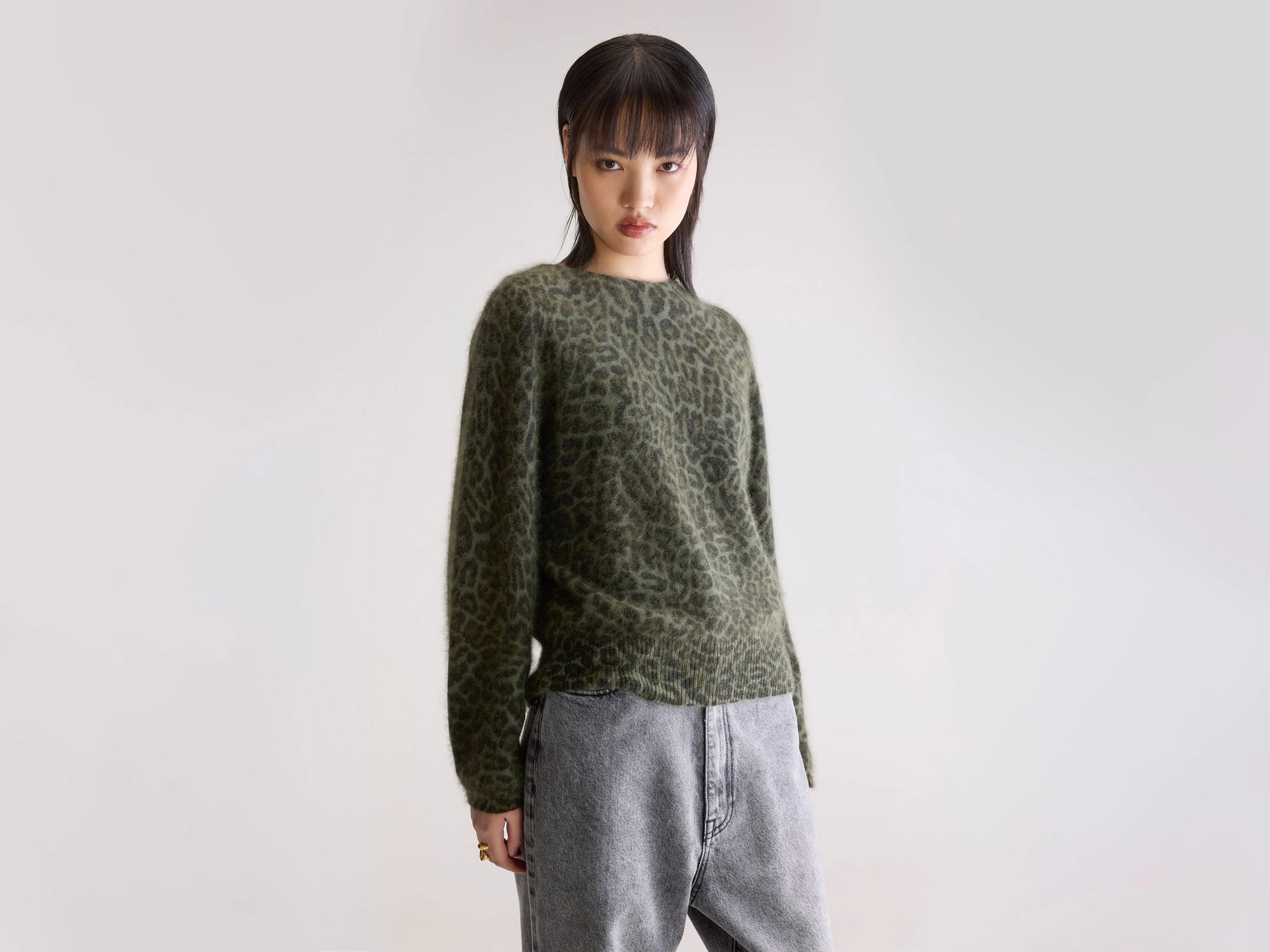 Pull à imprimé léopard Dioal 