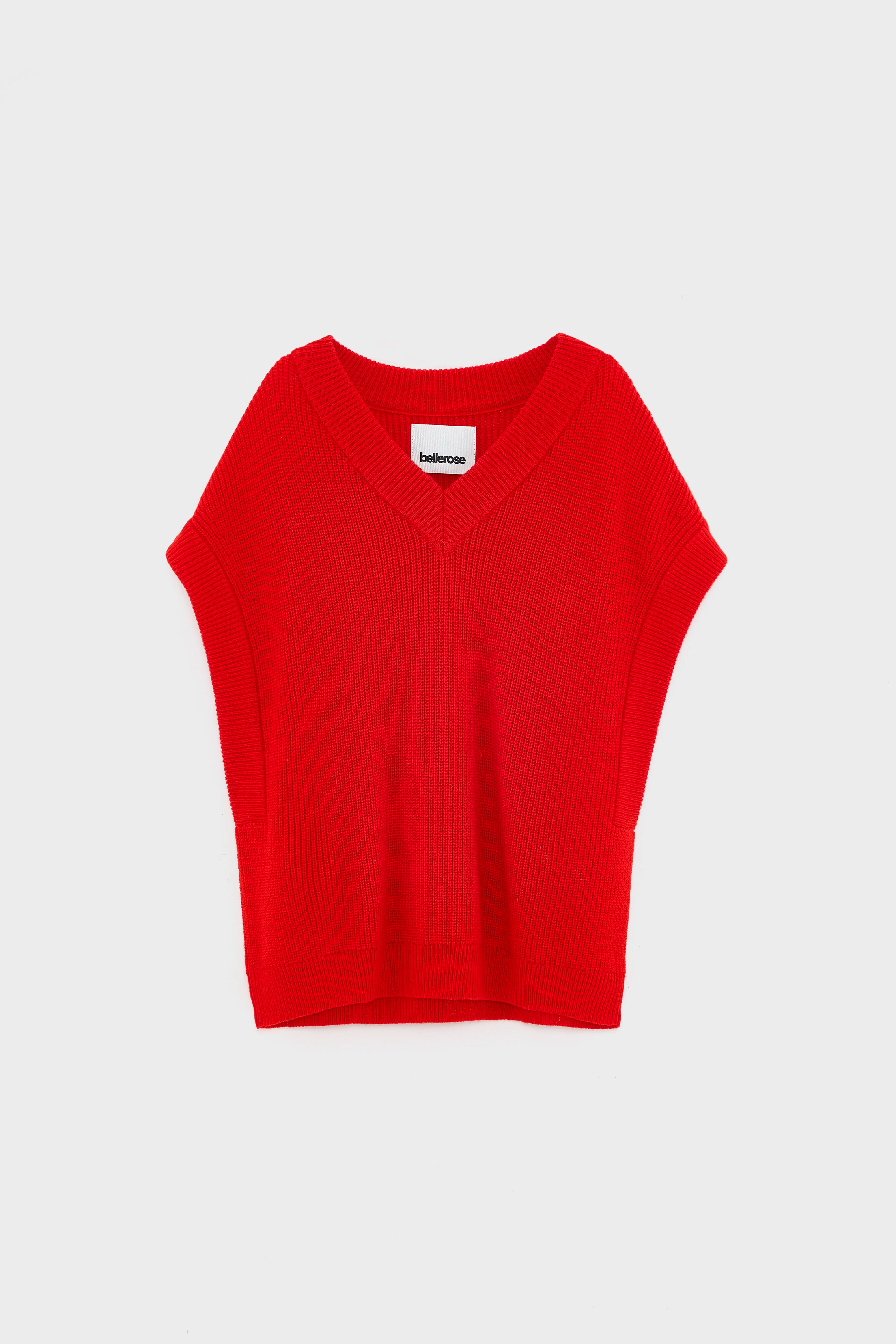 Labi mouwloze trui met v-hals (252 / W / SANGUINE)