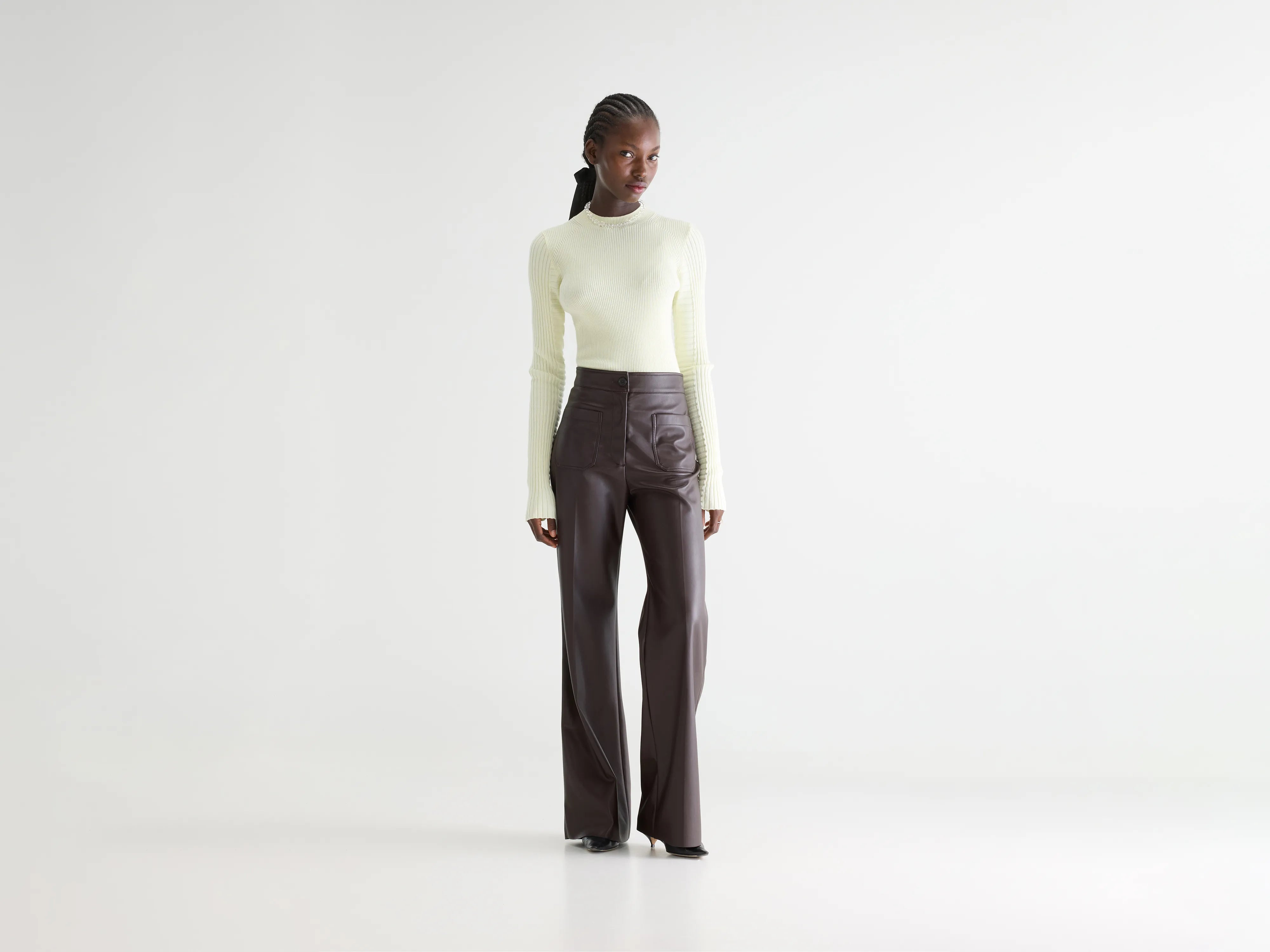 Pantalon en similicuir Vinj (261 / W / DARK ROAST)