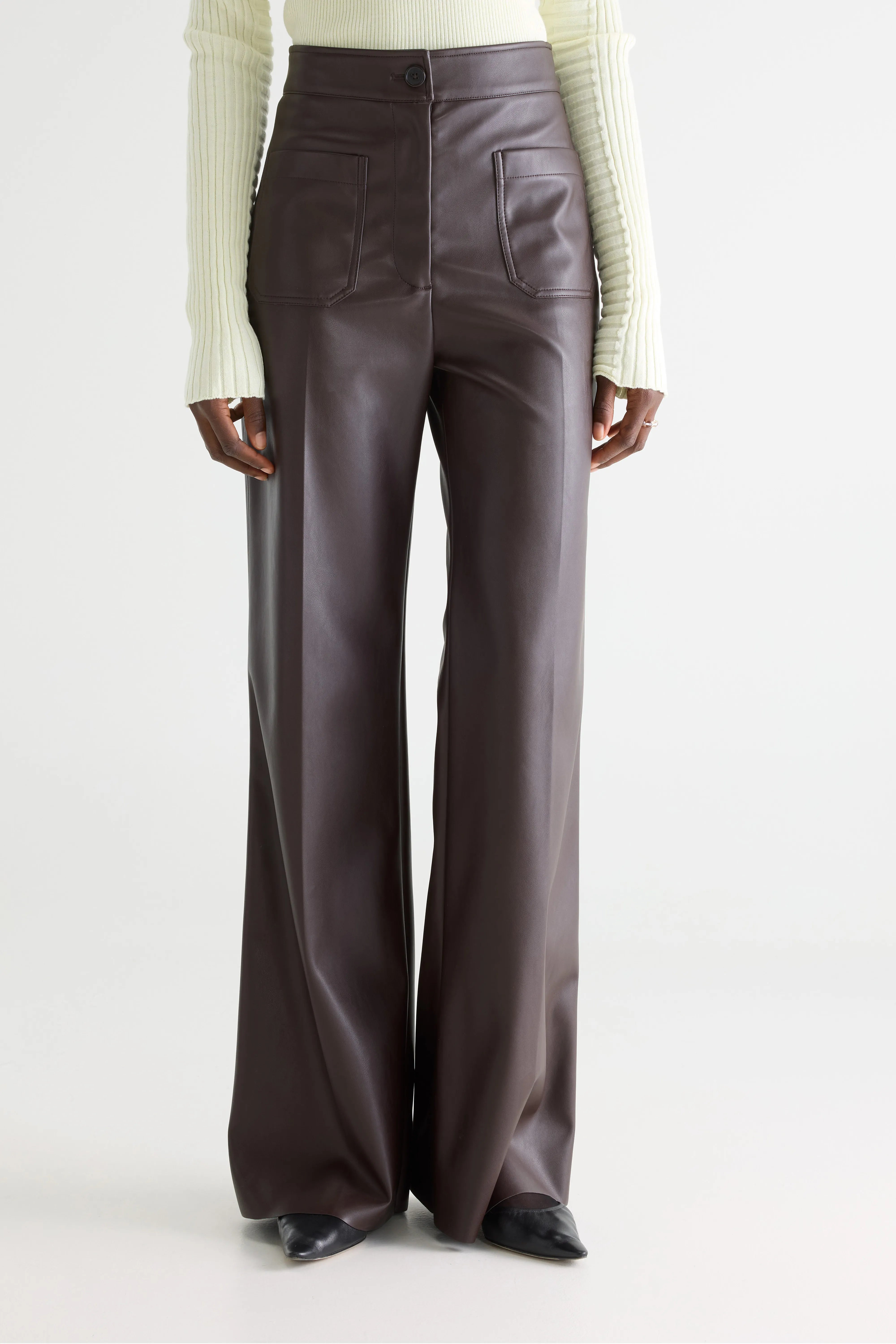 Pantalon en similicuir Vinj (261 / W / DARK ROAST)