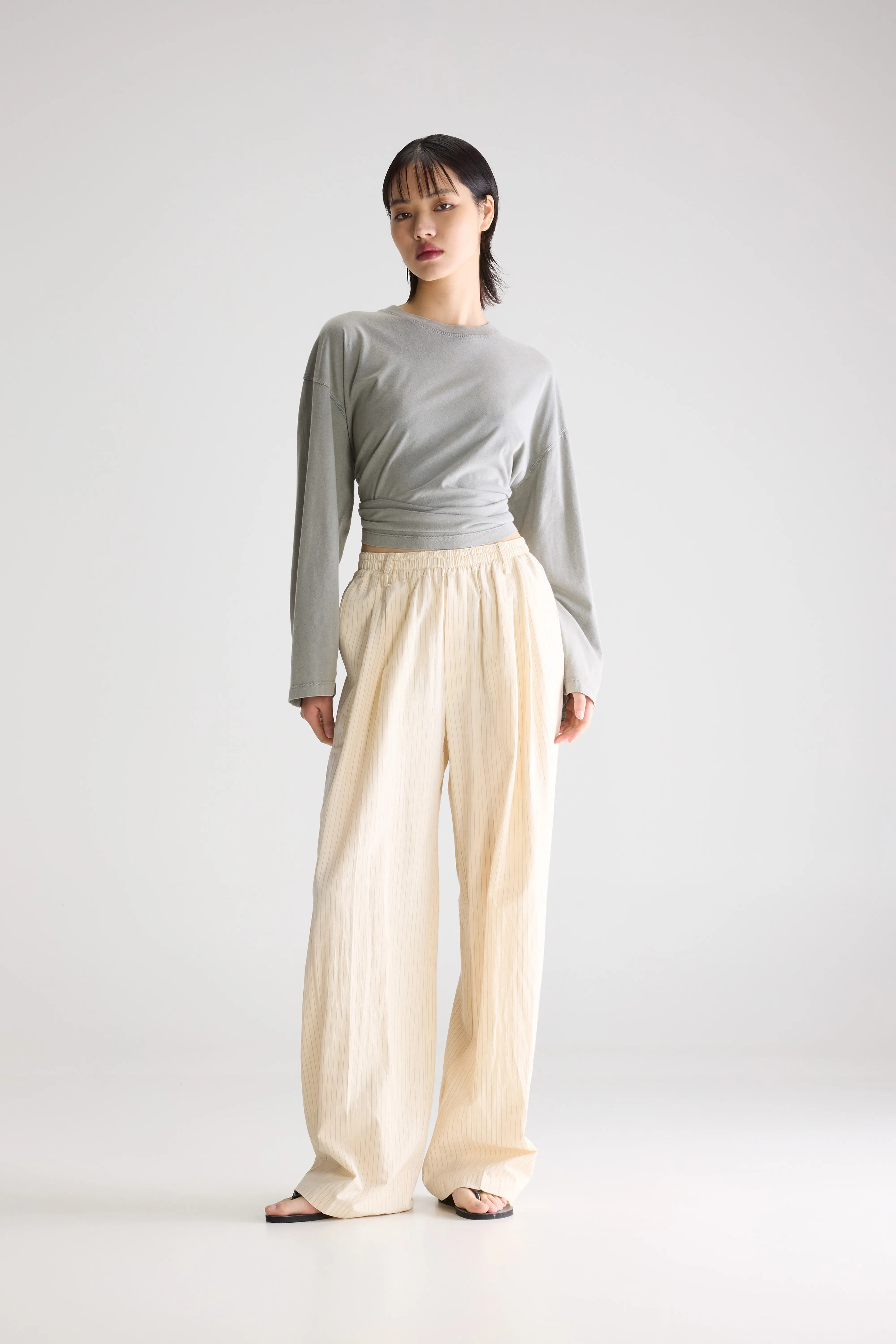 Jilo Tapered Broek - Cream / Storm Voor Dames | Bellerose