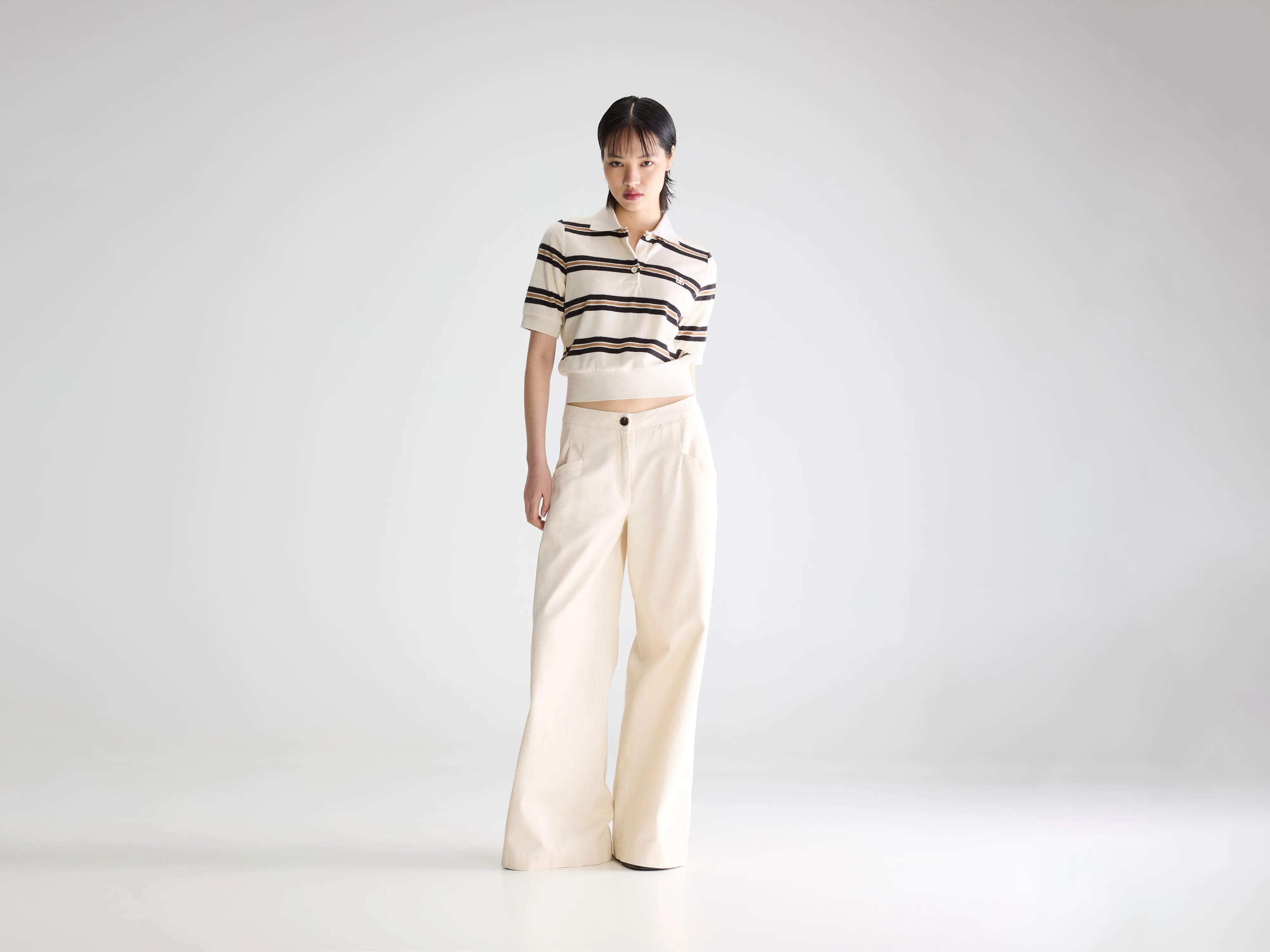 Jesper wide trousers (261 / W / CREAM)