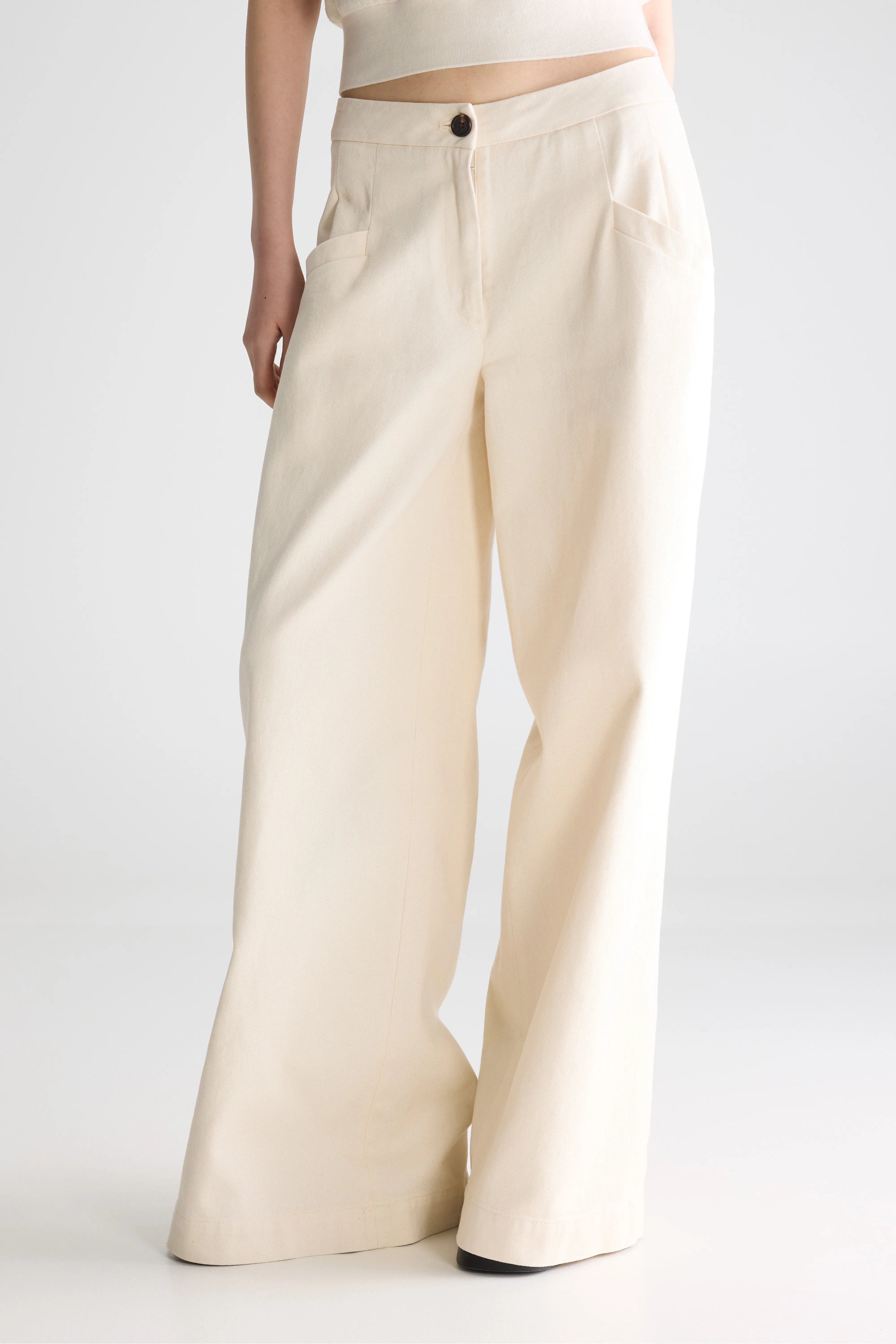 Jesper Wijde Broek - Cream Voor Dames | Bellerose