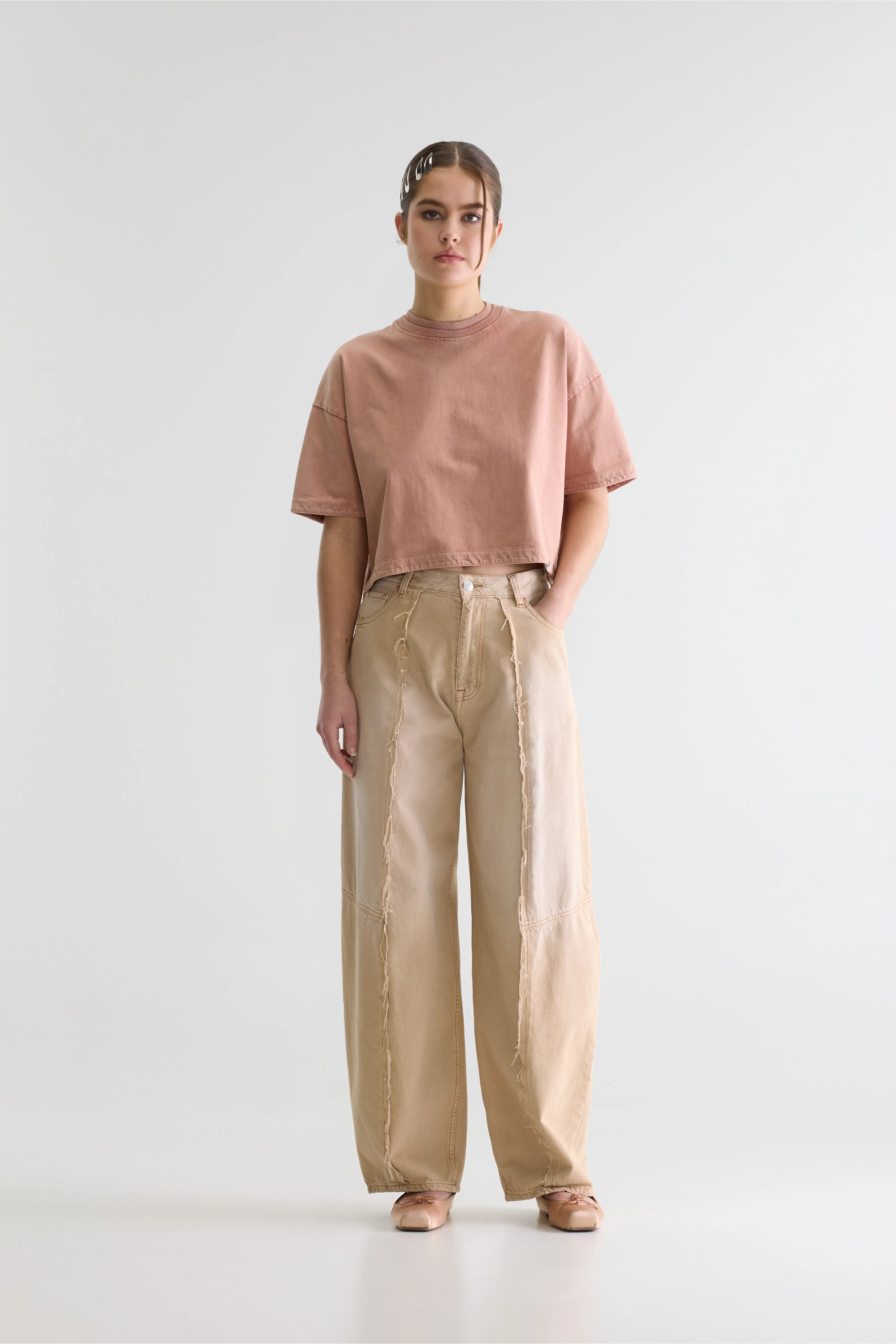 Denim N. 83 Jean Ballon - Beige stone Pour Femme | Bellerose