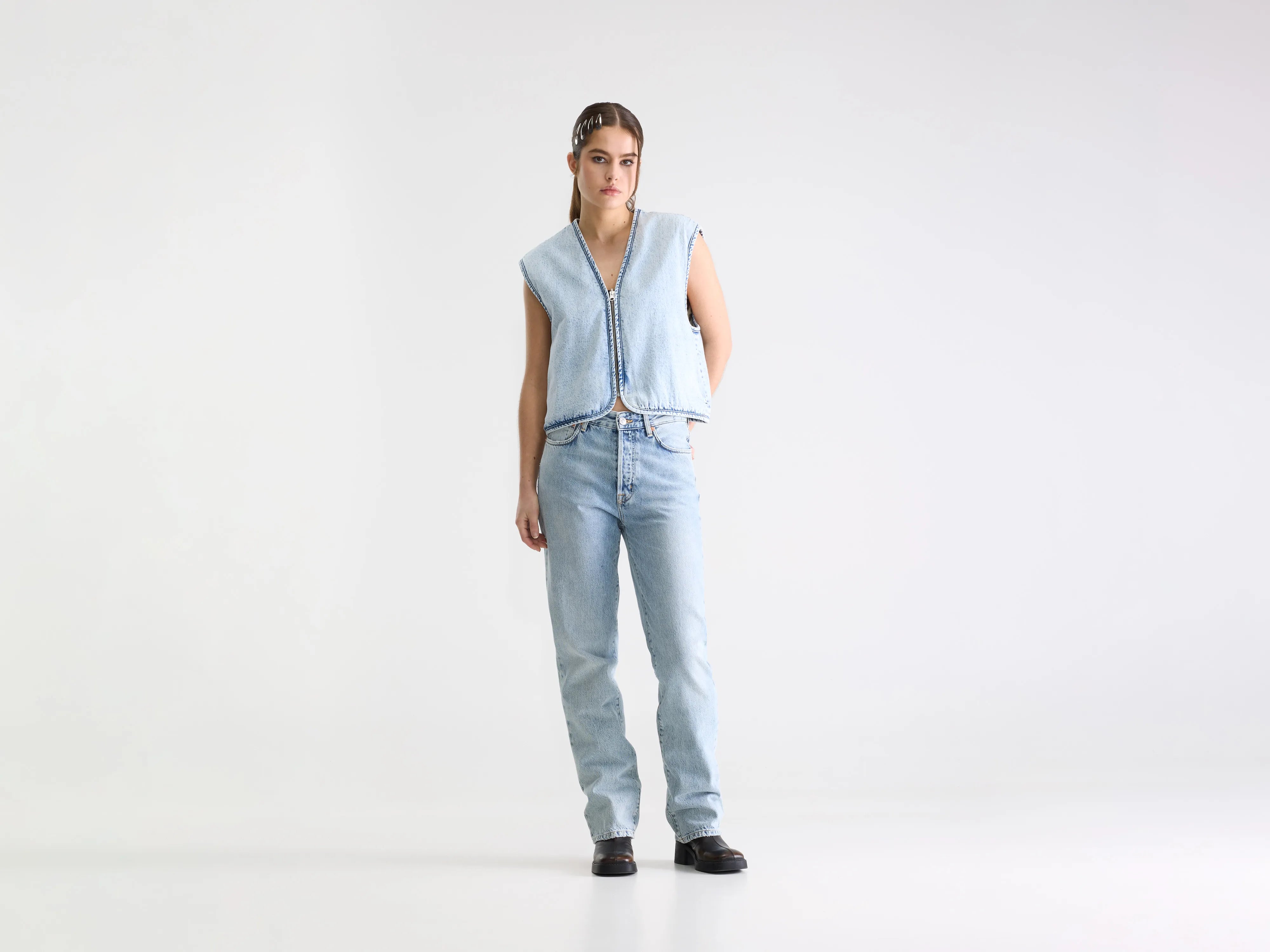 Denim N. 35 jean droit (261 / W / LT BLUE BLEACH)