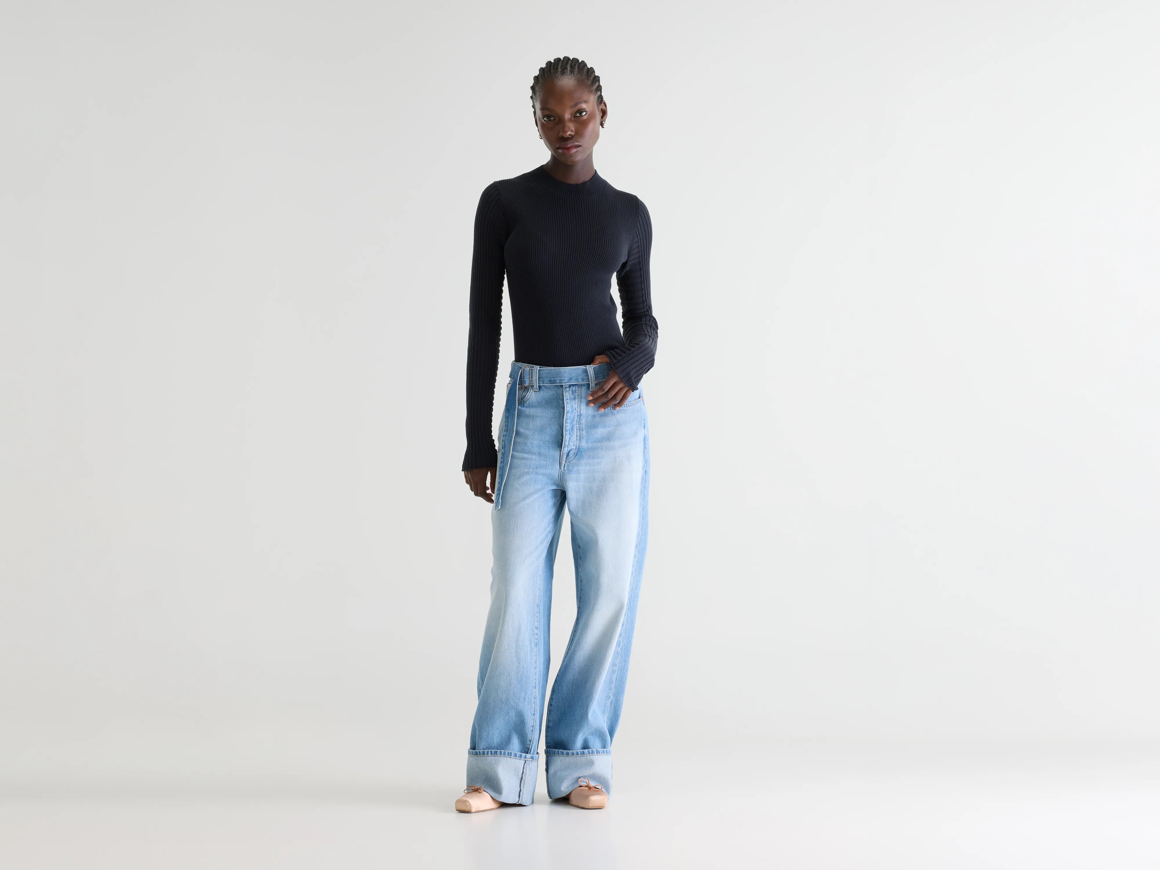 Denim N. 67 loose jeans (261 / W / USED LT BLUE)