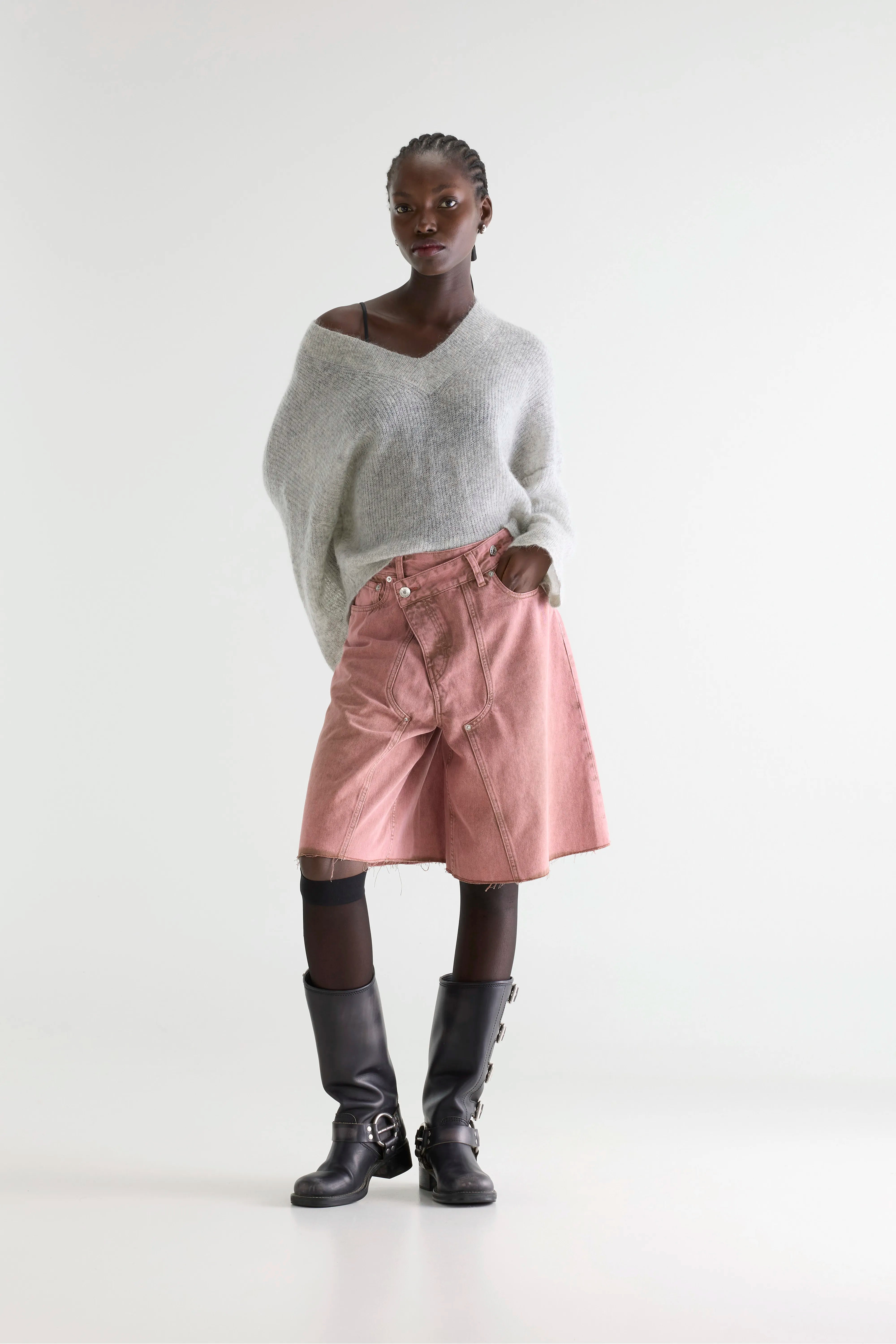 Pearly Bermuda Shorts - Dusty pink For Women | Bellerose