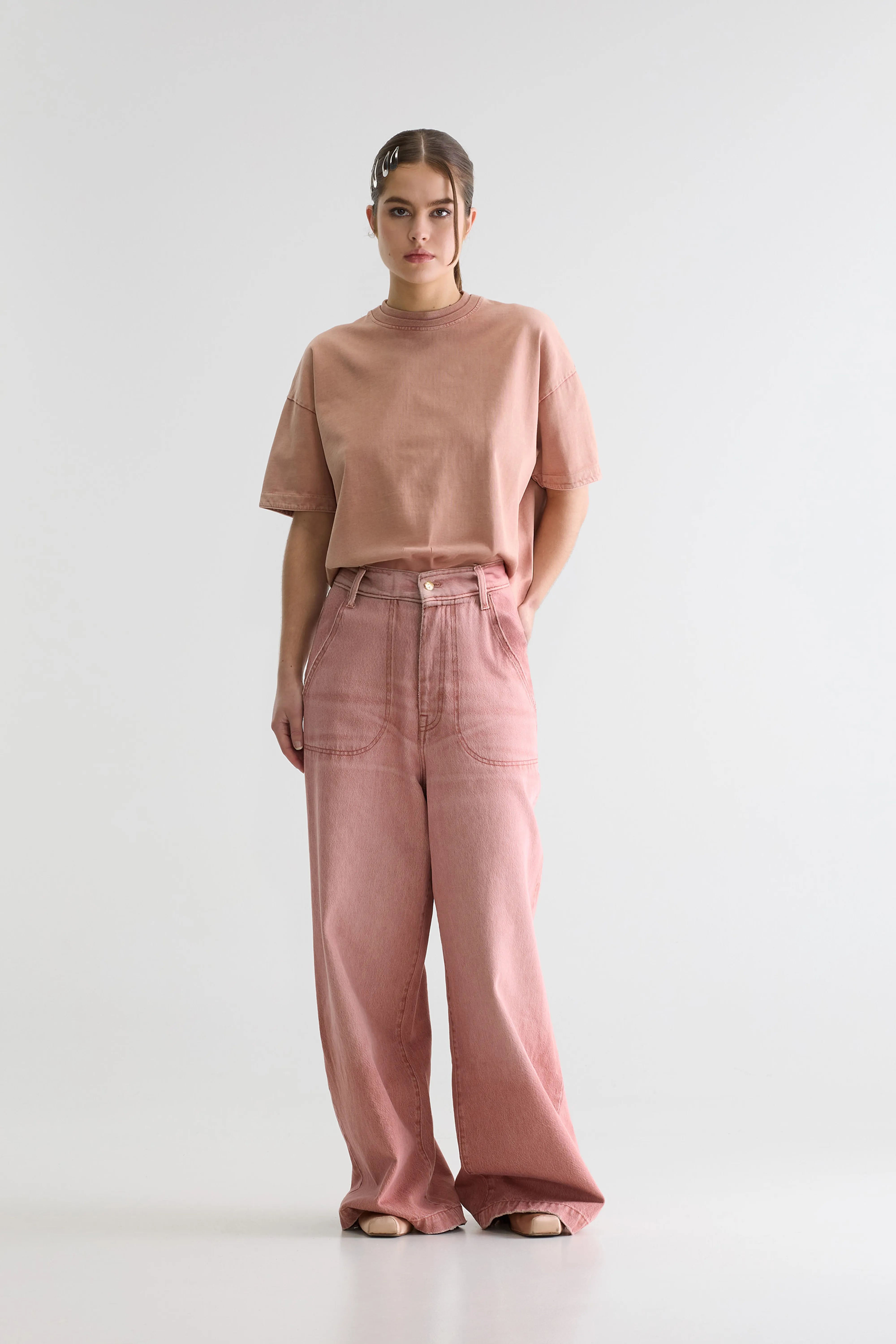 Denim N. 62 Jean Large - Red clay snow Pour Femme | Bellerose