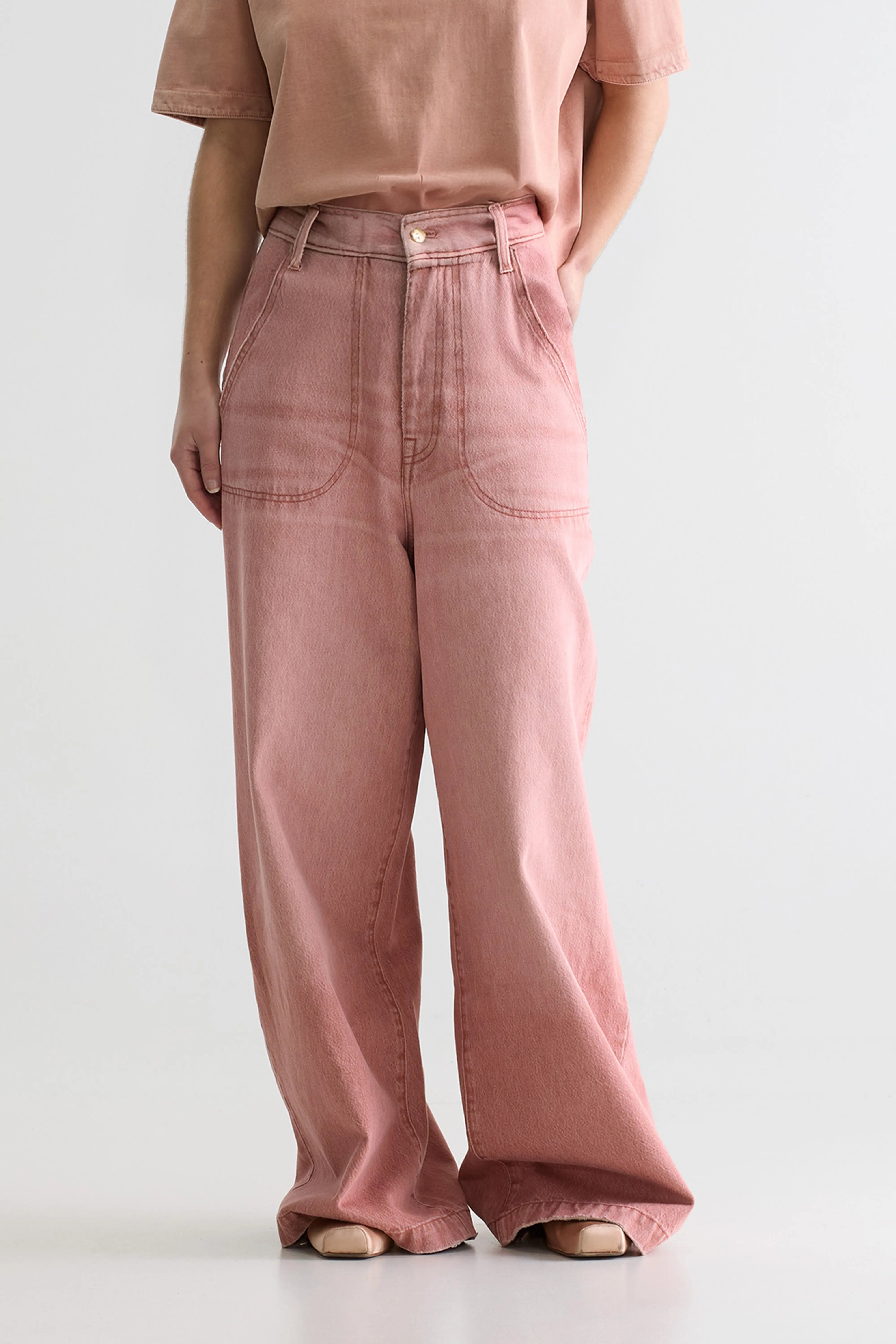 Denim N. 62 - Wide Jeans - Red clay snow For Women | Bellerose