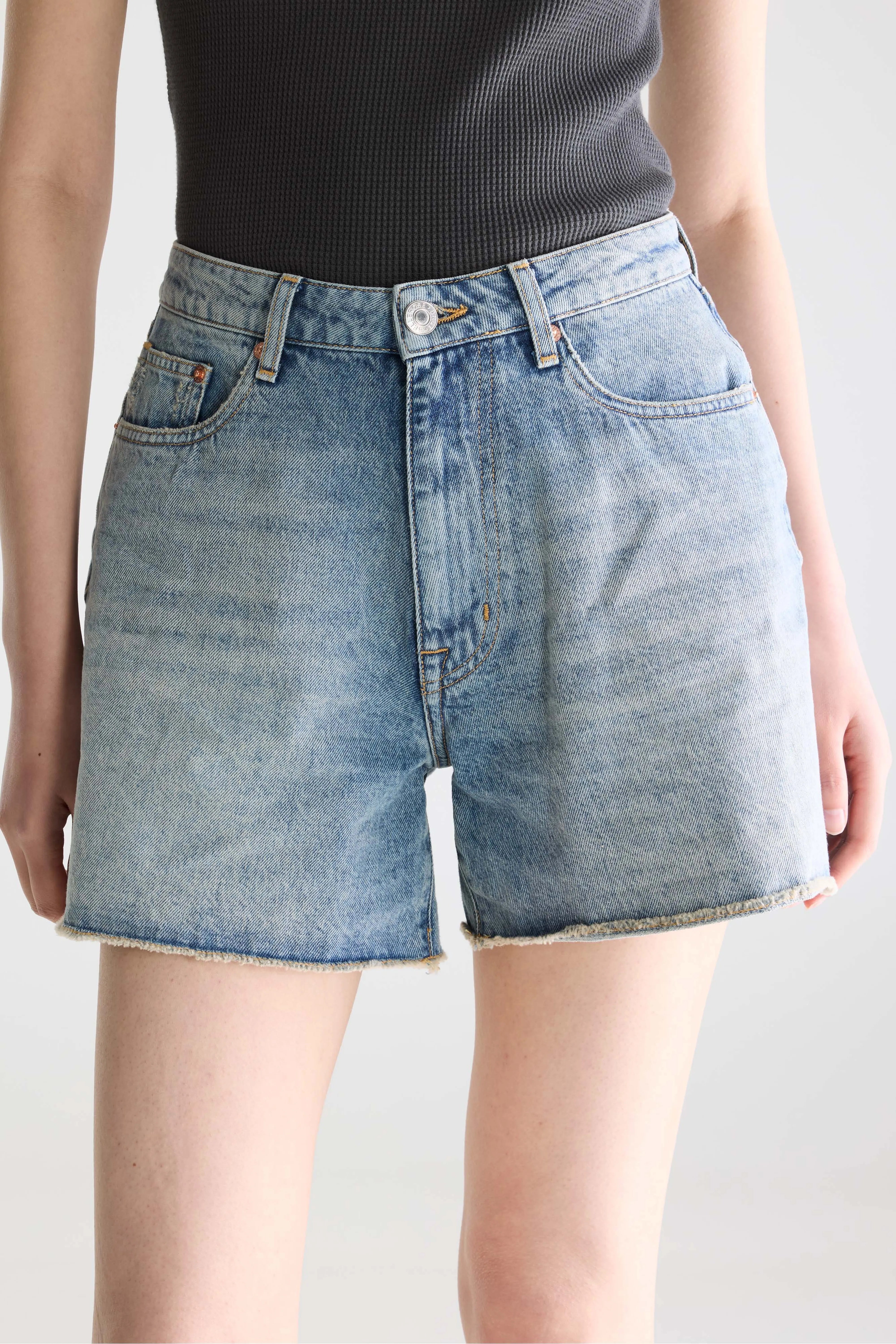 Short large en denim Pactol (261 / W / VINTAGE LT BLUE)