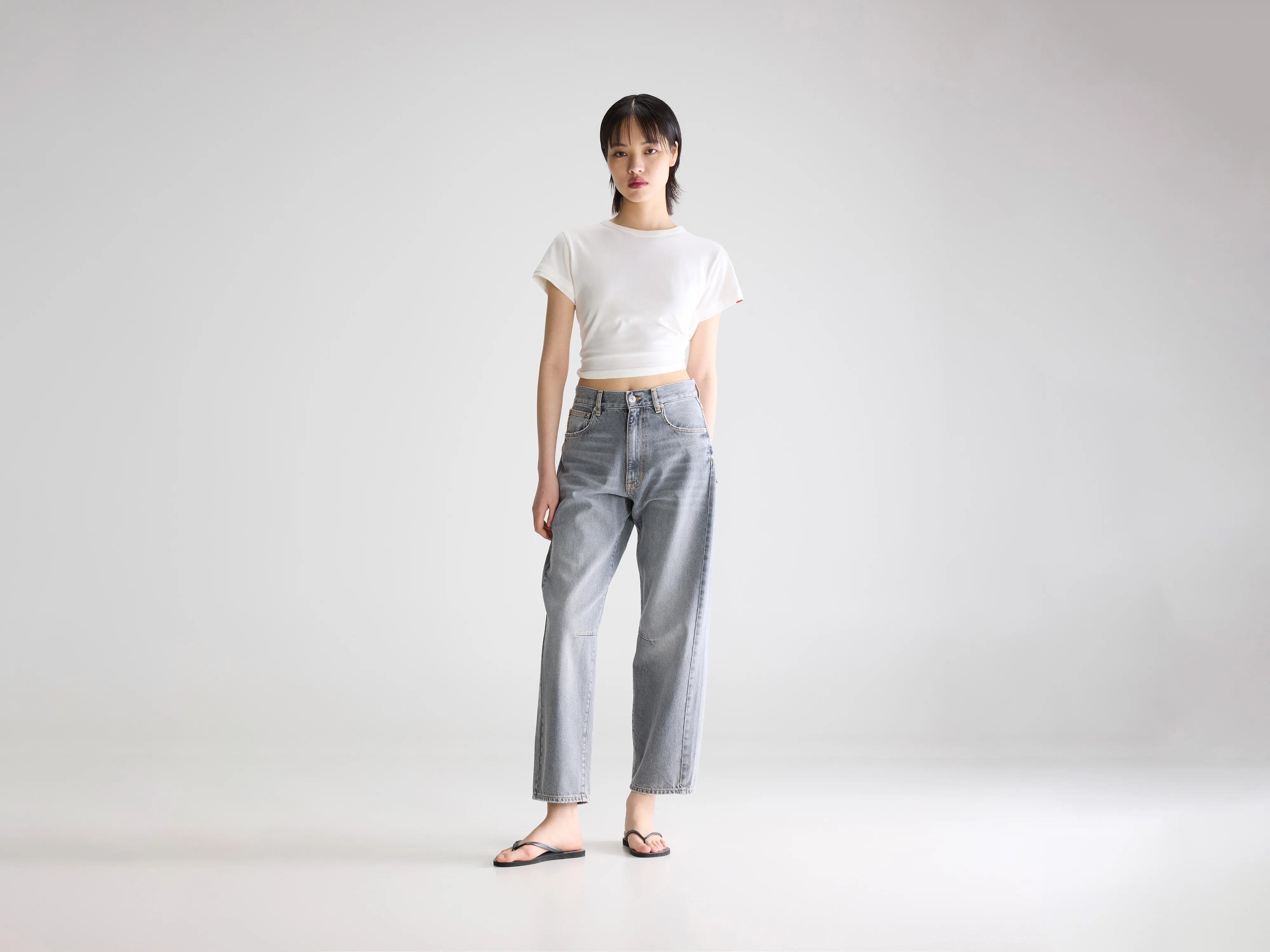 Denim N. 82 balloon jeans (261 / W / GREY BLEACH)