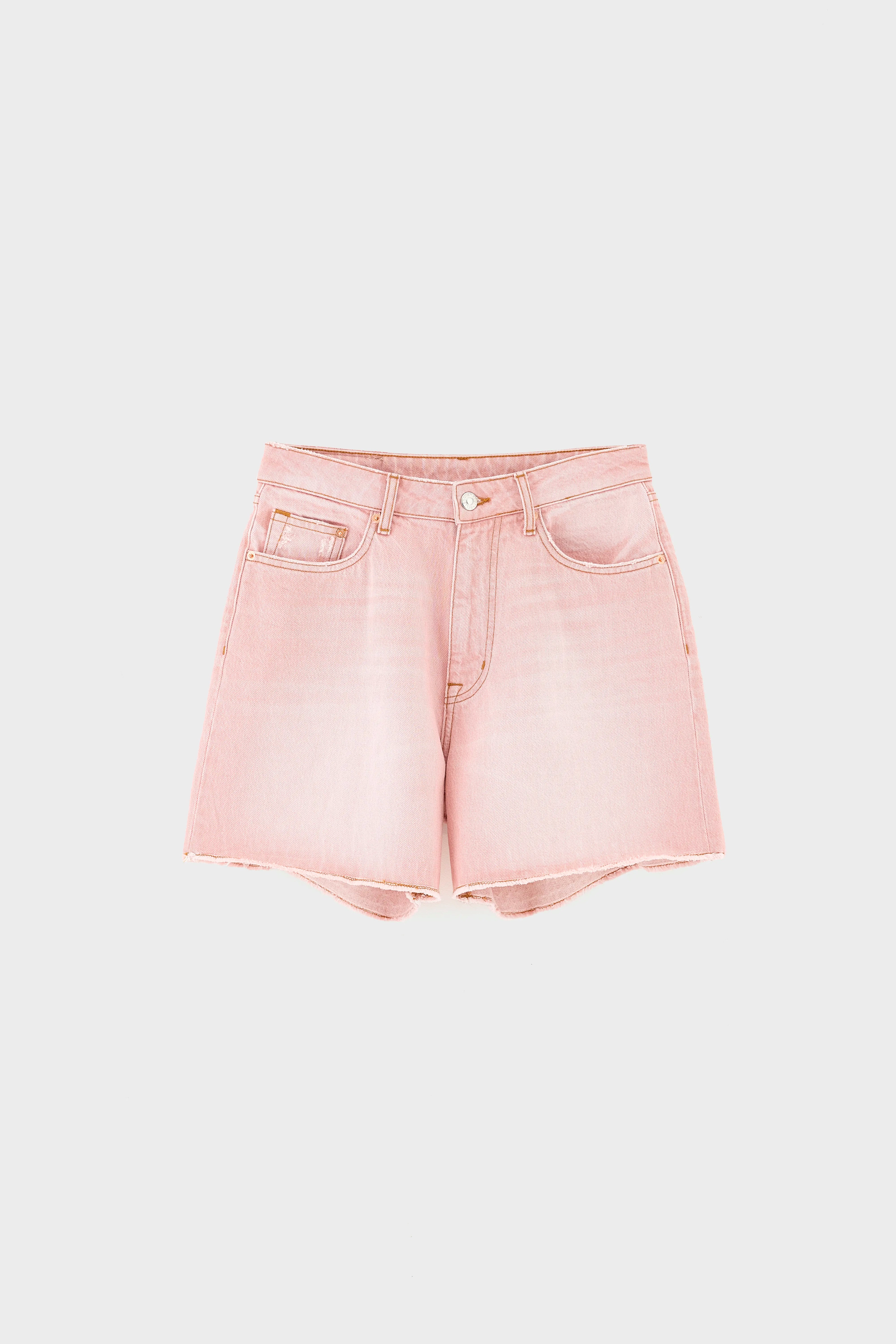 Short large en denim Pactol (261 / W / PINK SNOW)