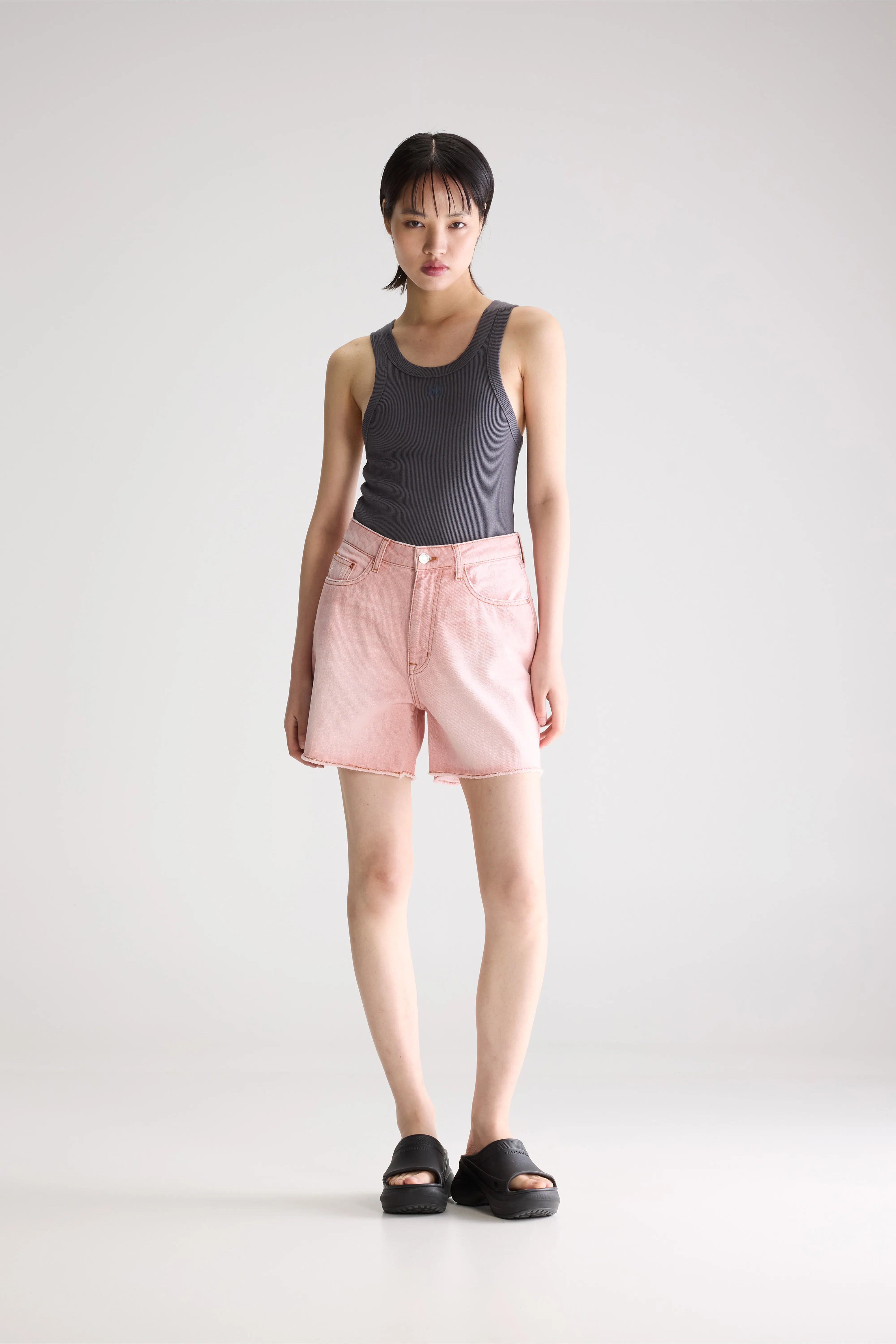 Short large en denim Pactol (261 / W / PINK SNOW)