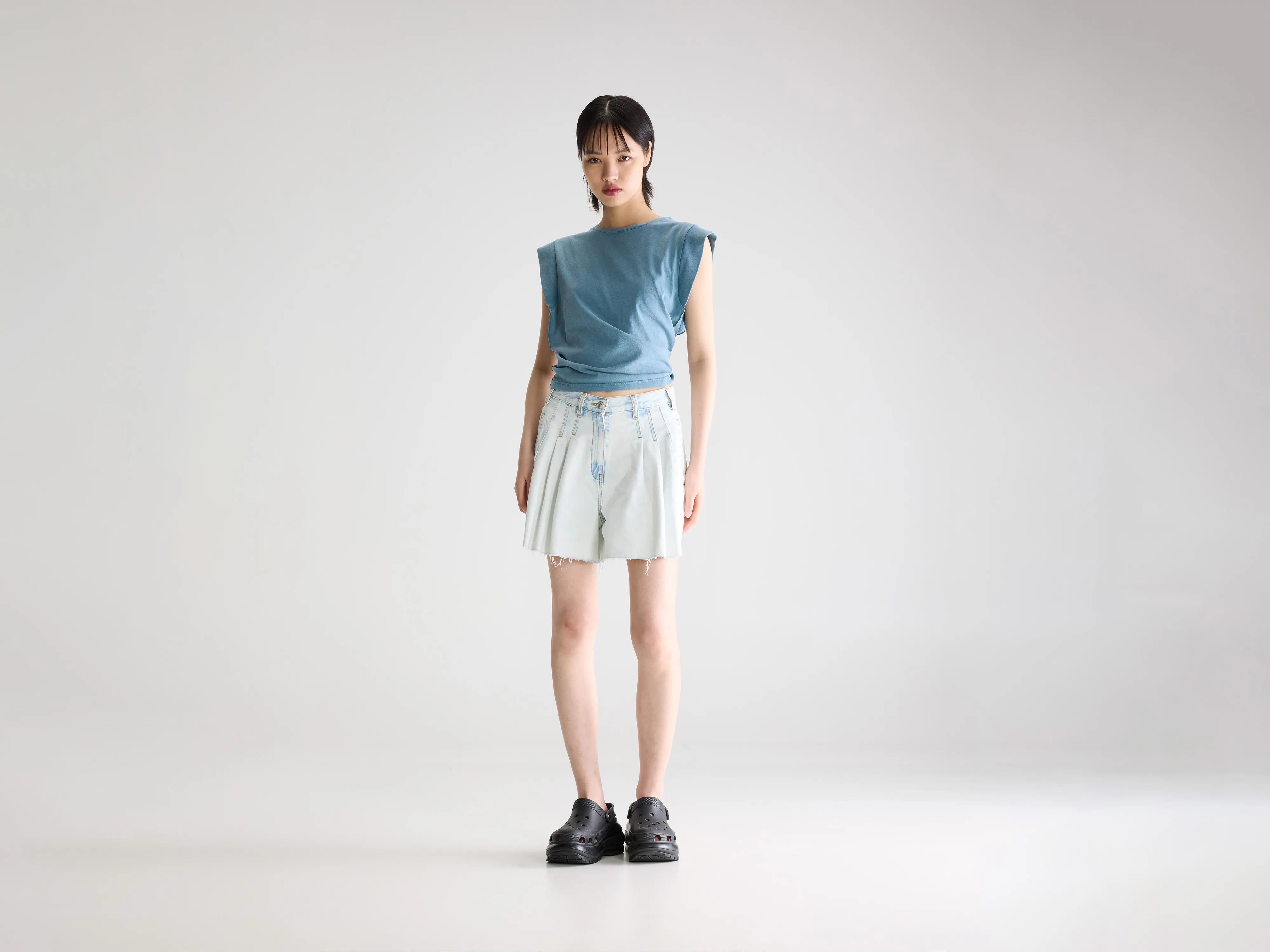 Short large en denim Presley (261 / W / ICE BLEACH)