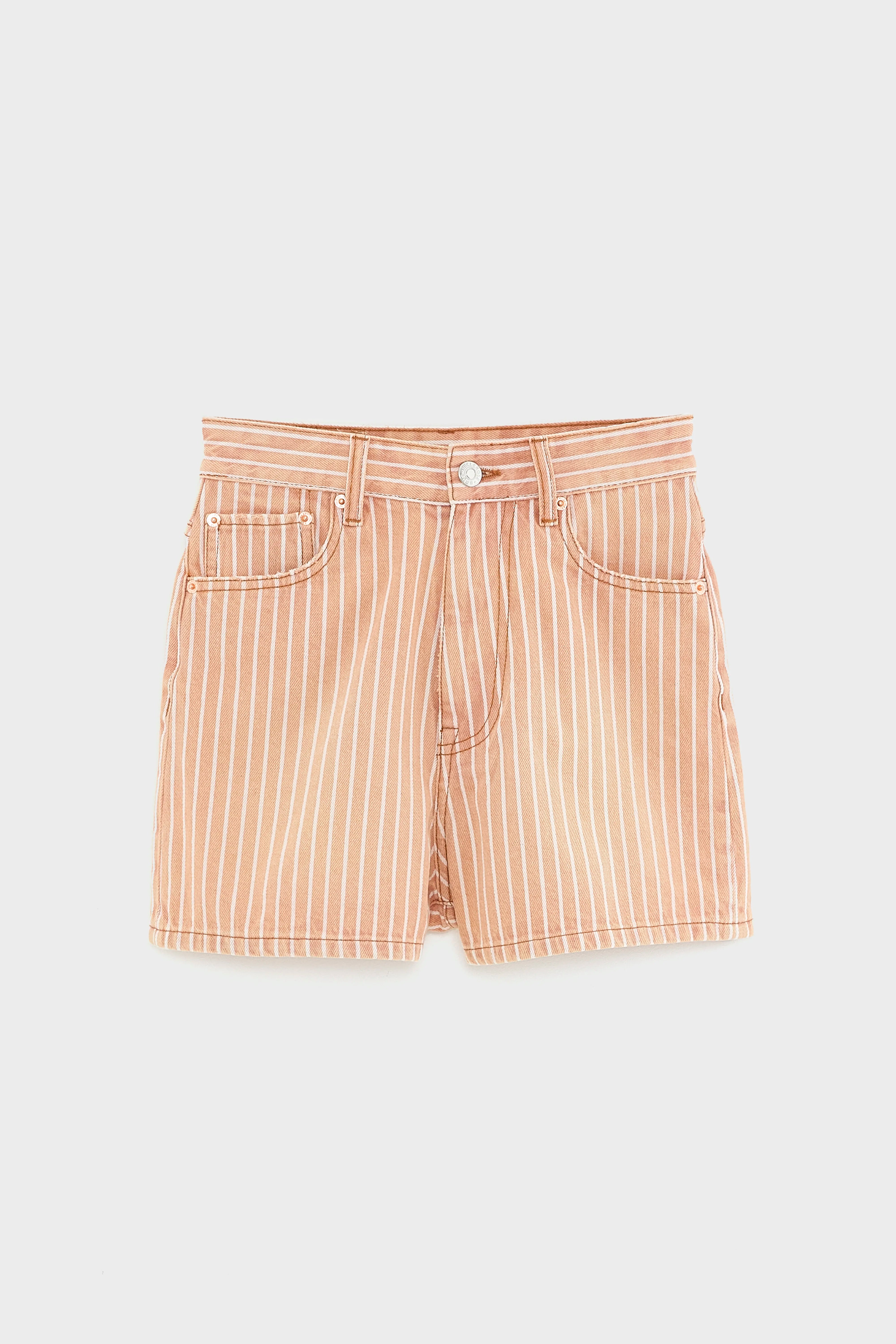 Party wide denim shorts (261 / W / STRIPE E)