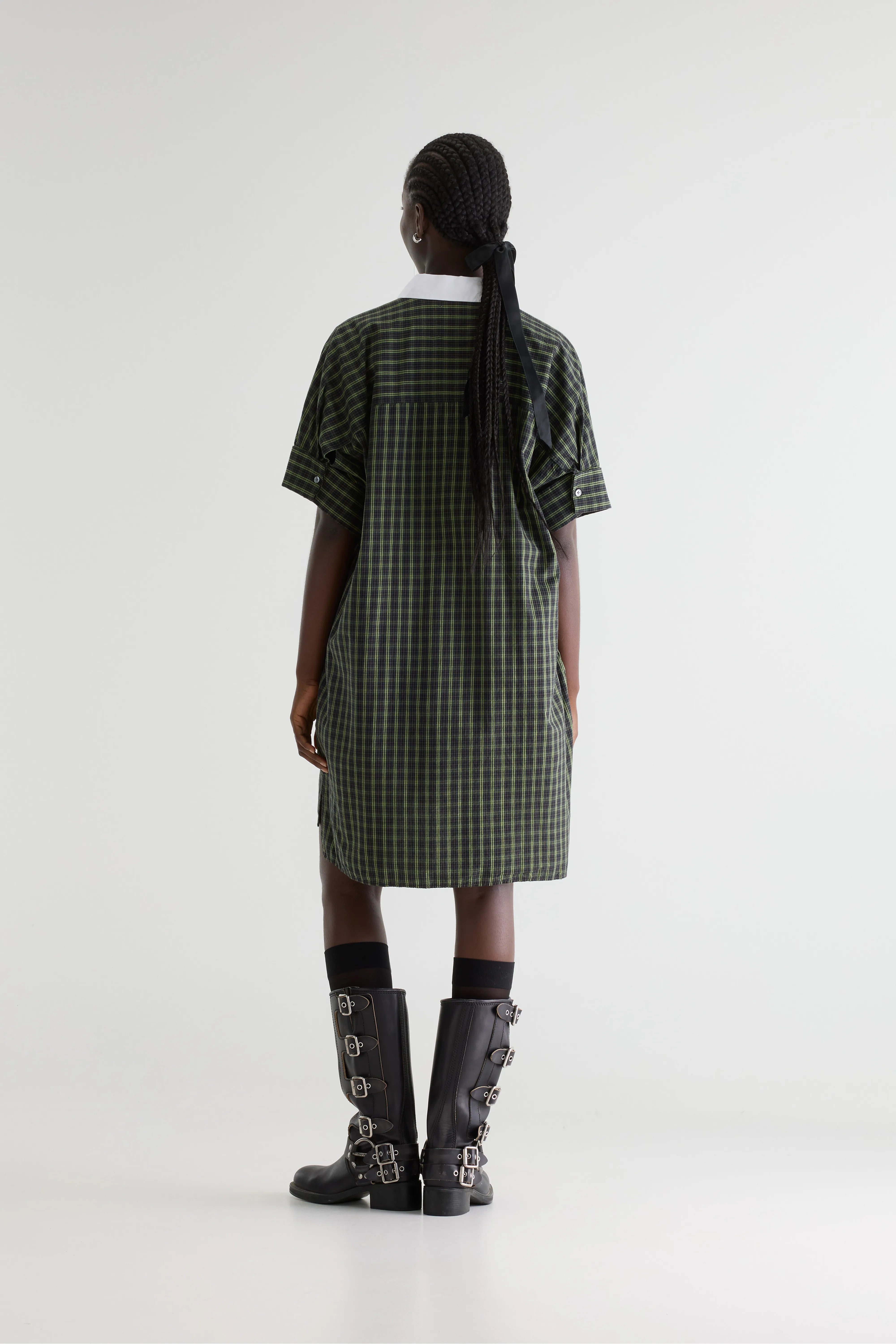 Goldy checked shirt-dress (261 / W / CHECK J)