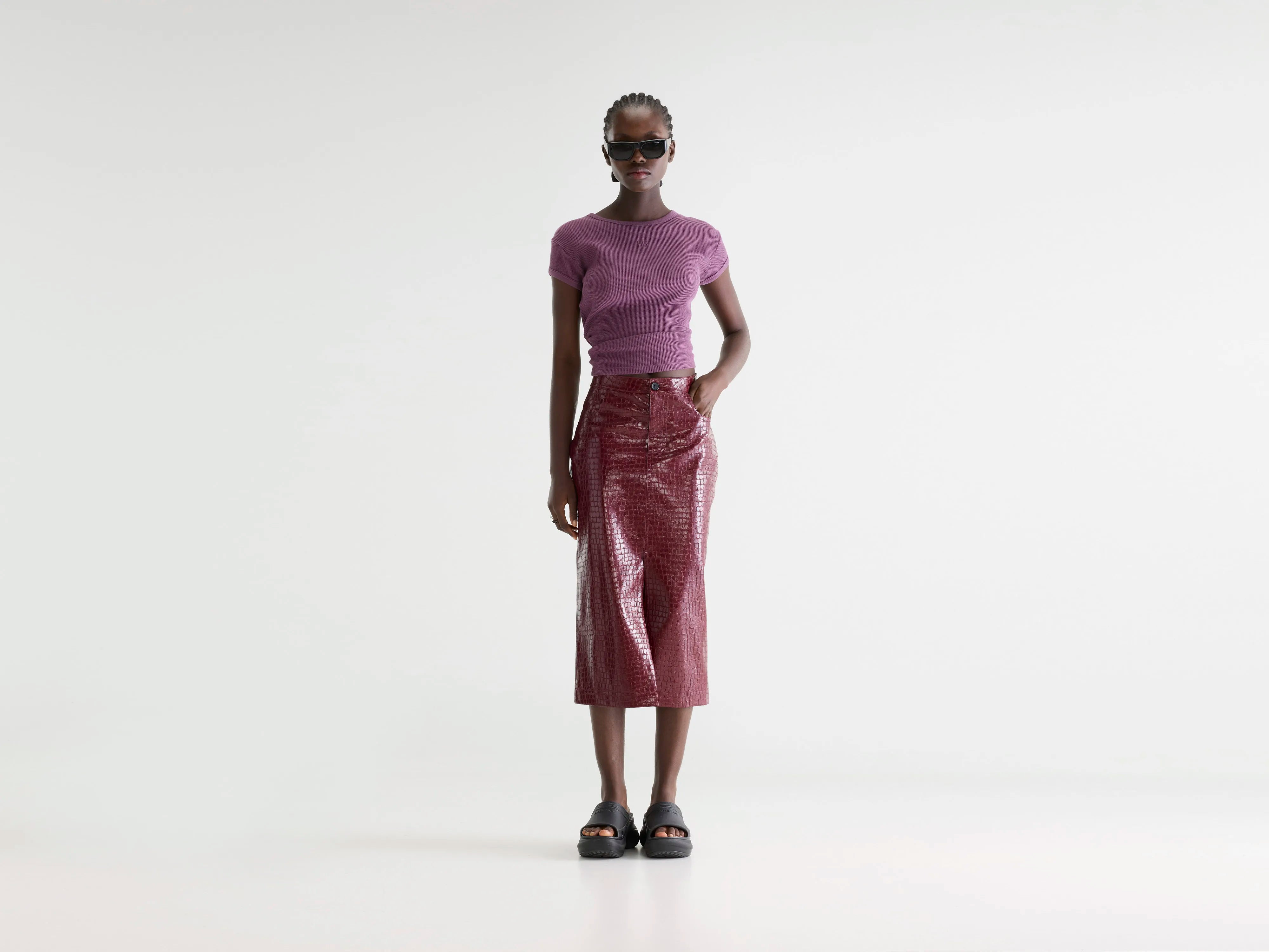 Jupe midi Halina (261 / W / DRIED TOMATO)