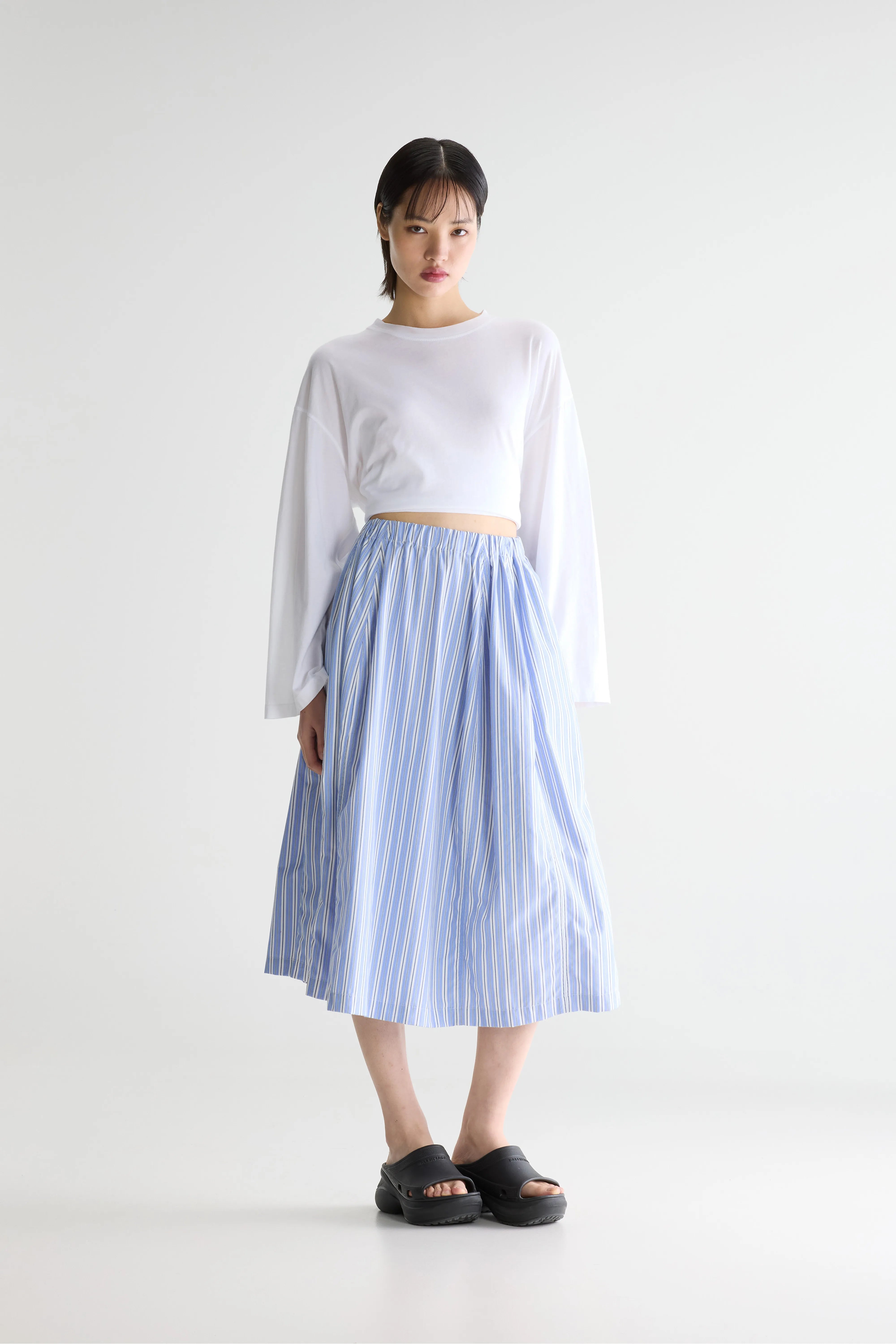 Jupe midi à rayures Cinley (261 / W / STRIPE A)