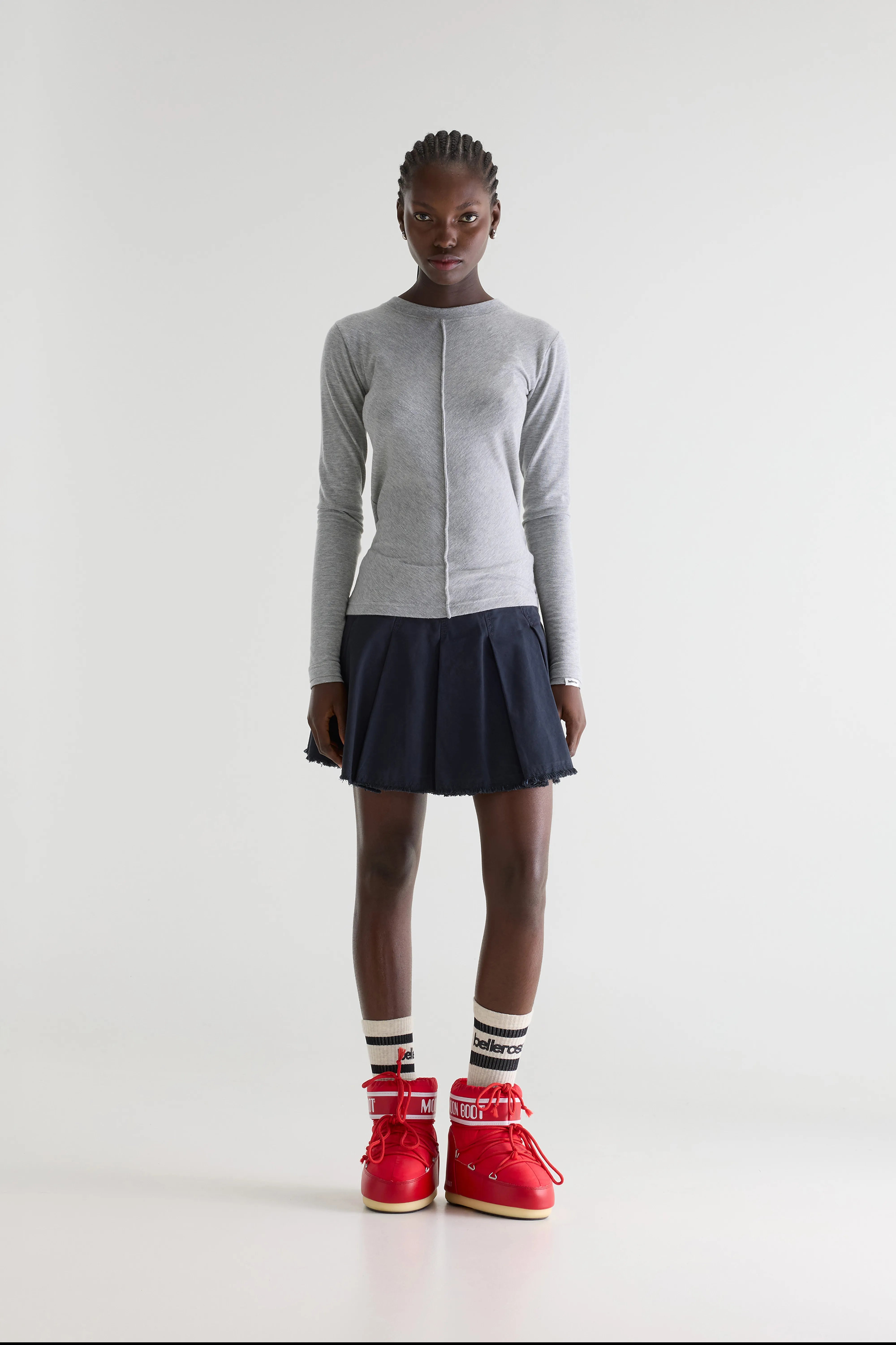 Windy Pleated Mini Skirt - Navy For Women | Bellerose