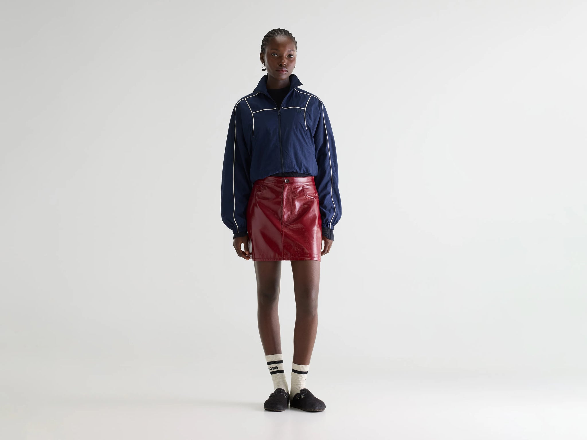 POTTEY LAYERED SKIRT ネイビー/レッド BW26121120F1920-473_1.webp?v=
