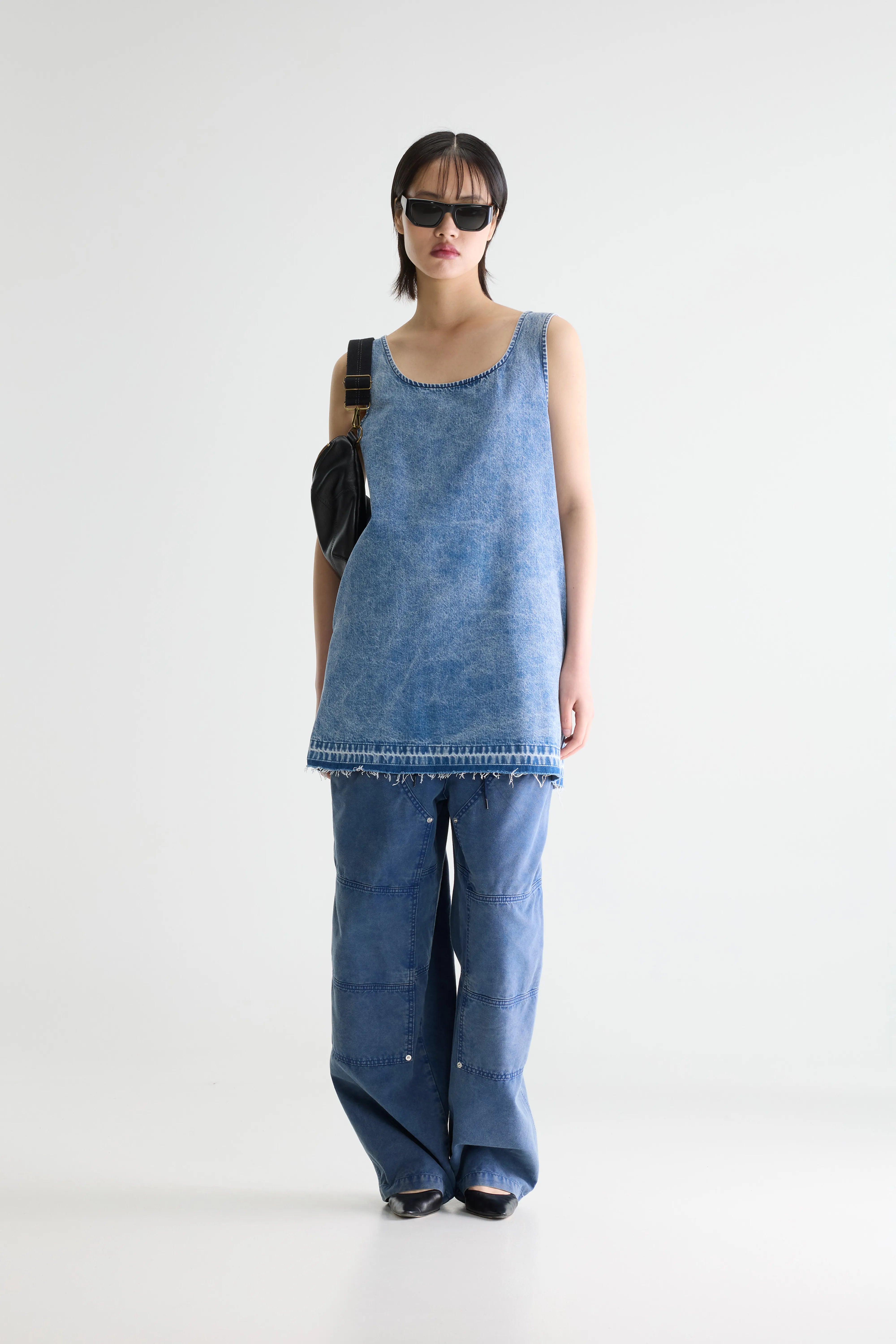 Mini-robe en denim Junie (261 / W / VNTG STONE WASH)