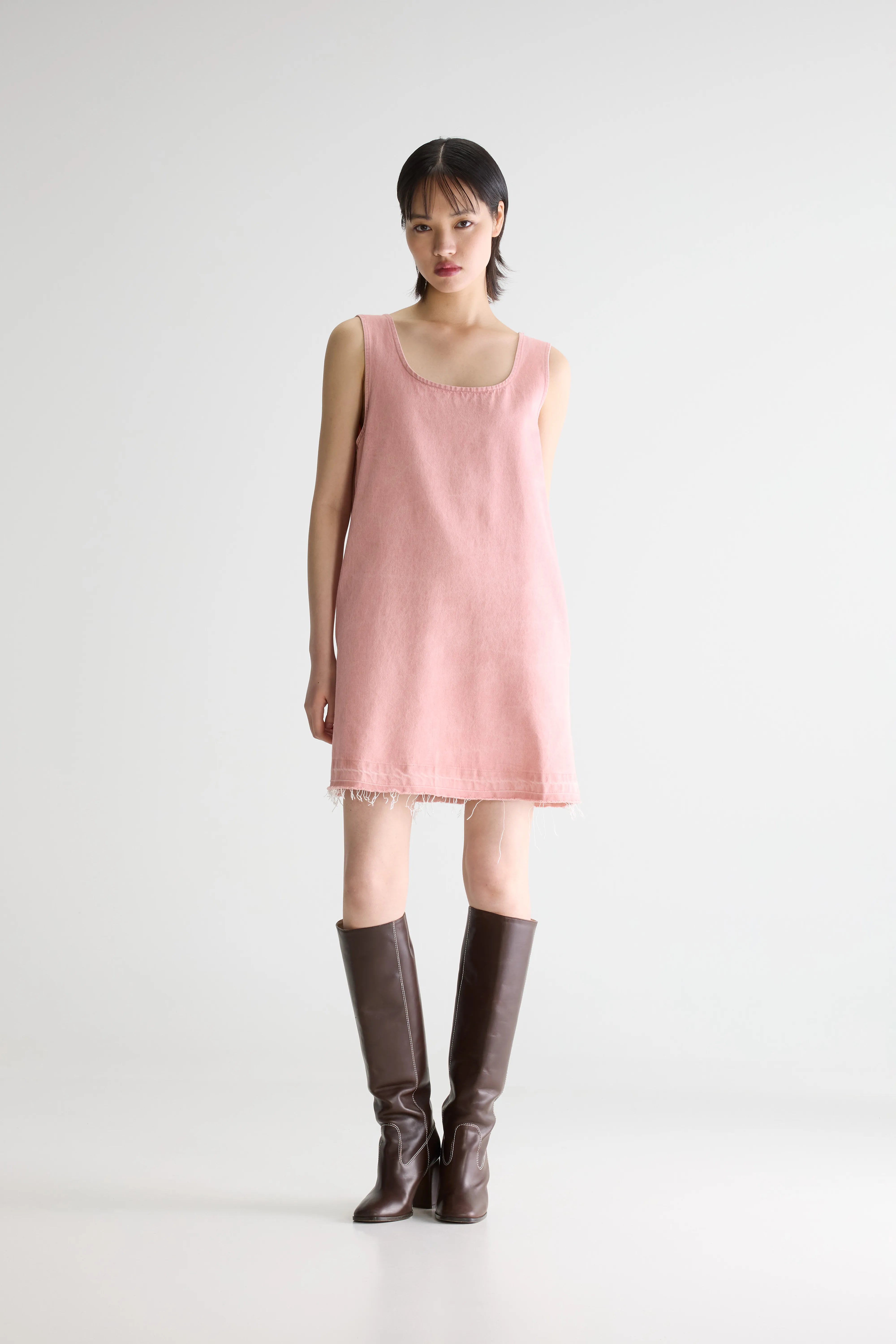 Junie denim mini dress (261 / W / VNTG STONE WASH)