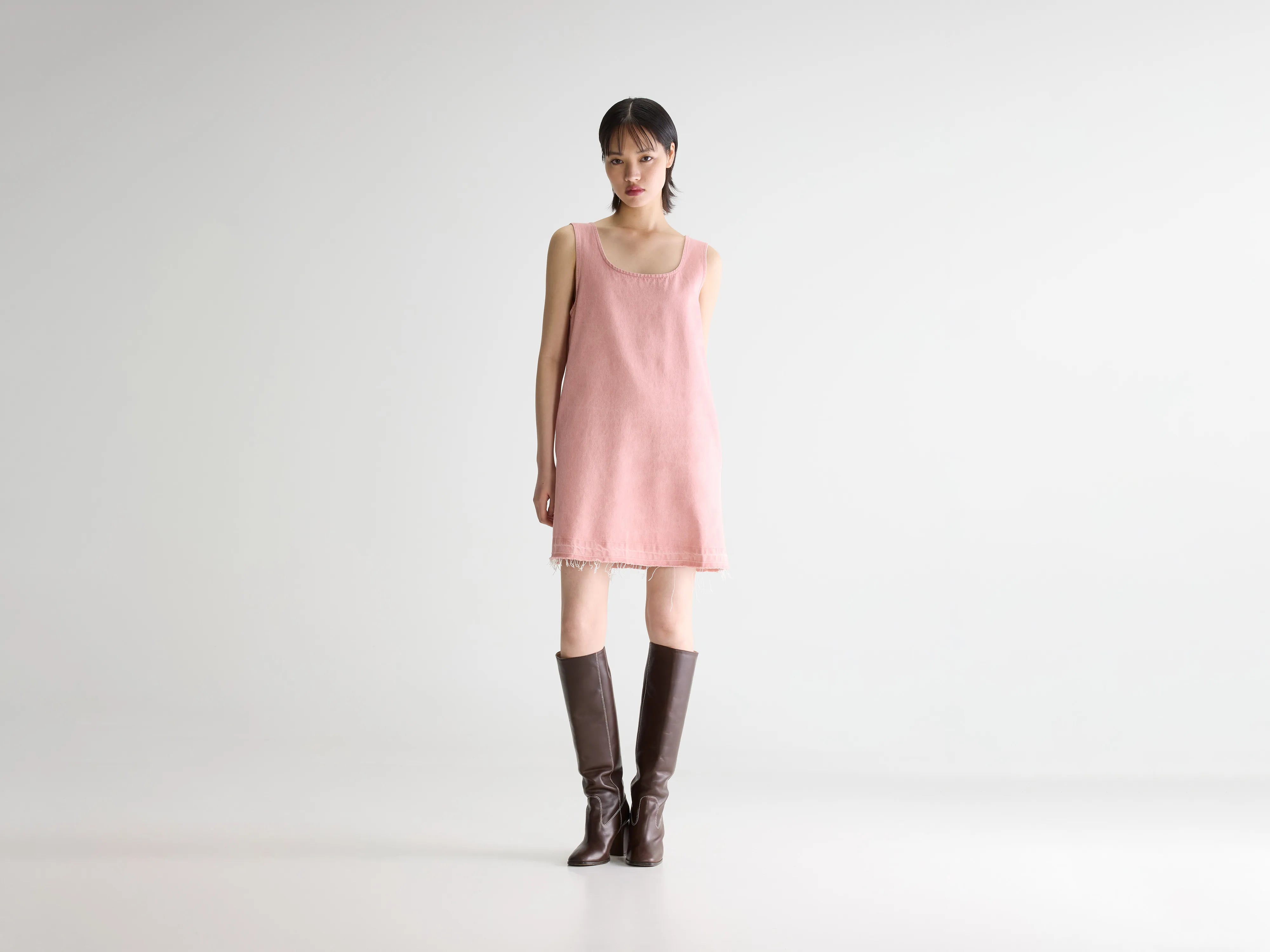 Junie denim mini dress (261 / W / VNTG STONE WASH)