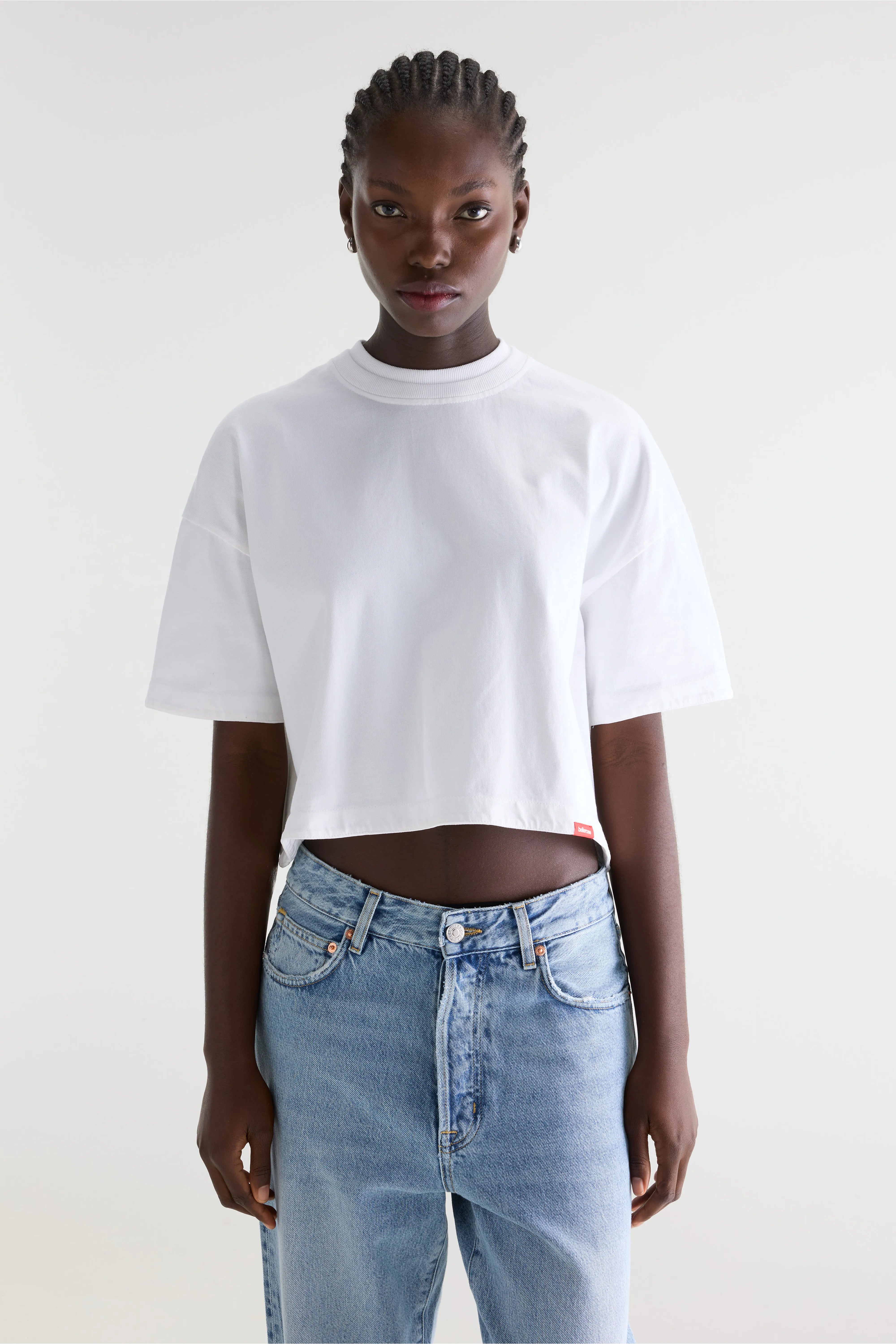 T-shirt cropped Fan (261 / W / WHITE)