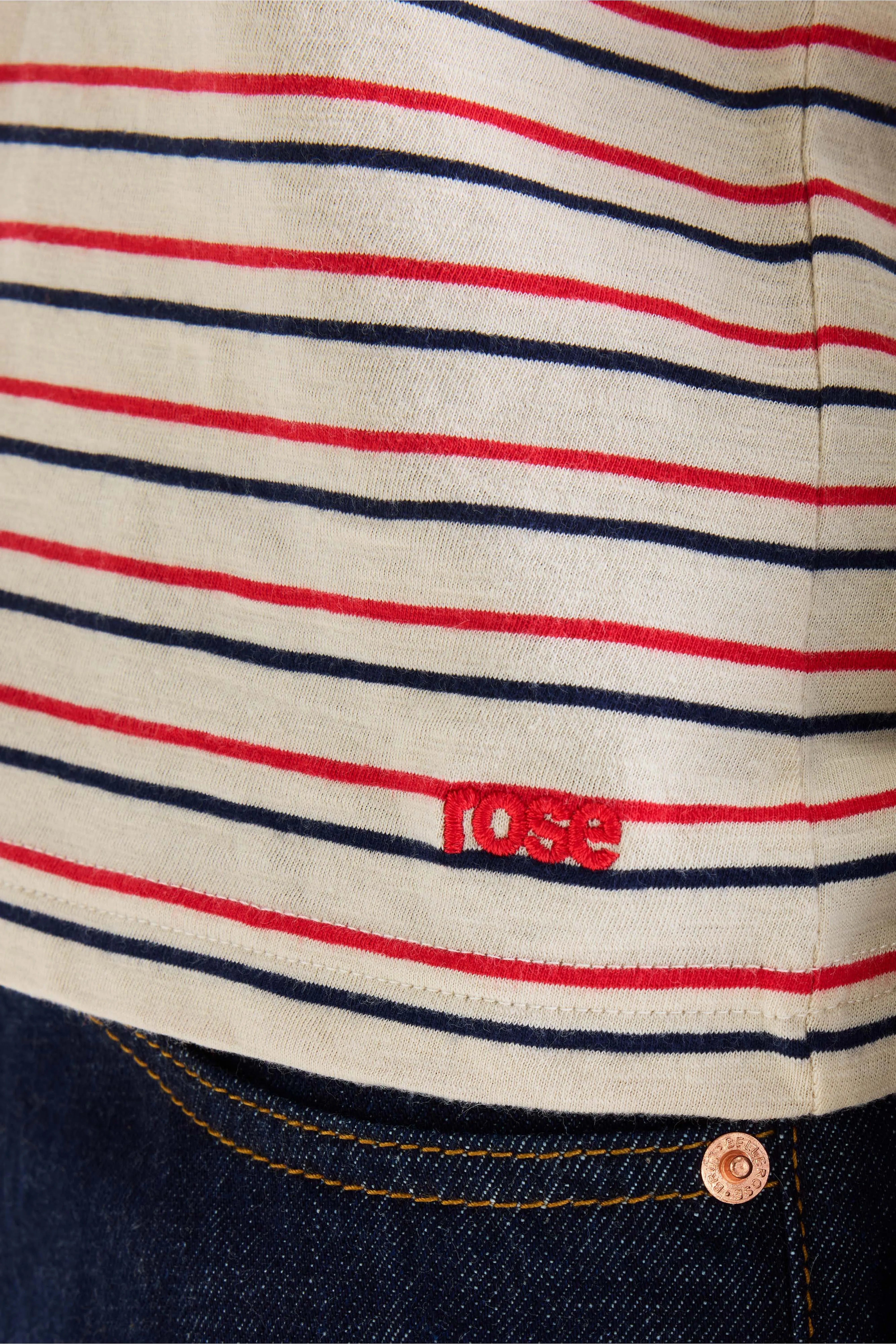 T-shirt slim à rayures Cias (261 / W / STRIPE A)