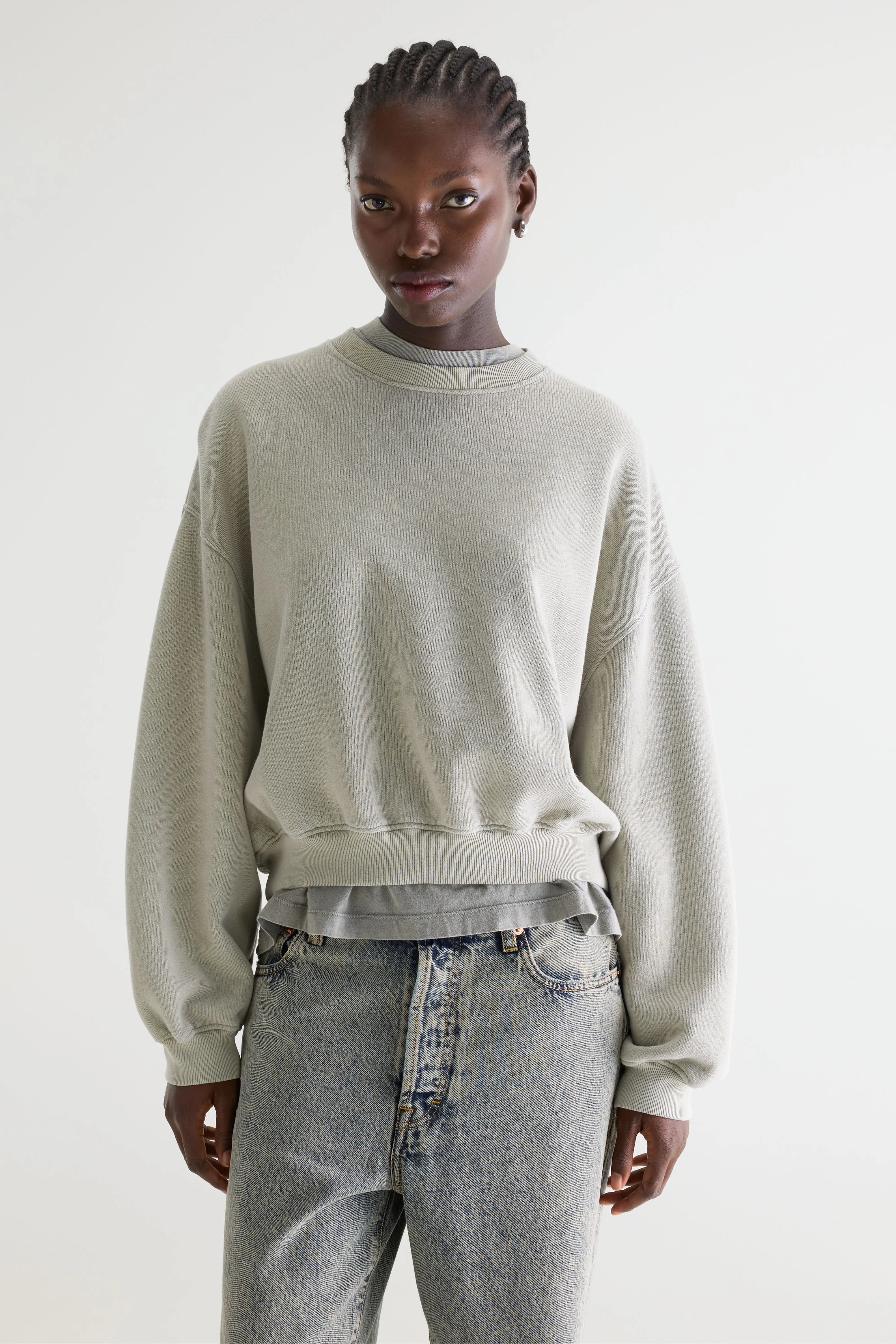 Sweatshirt cropped Fancy (261 / W / JADEITE)