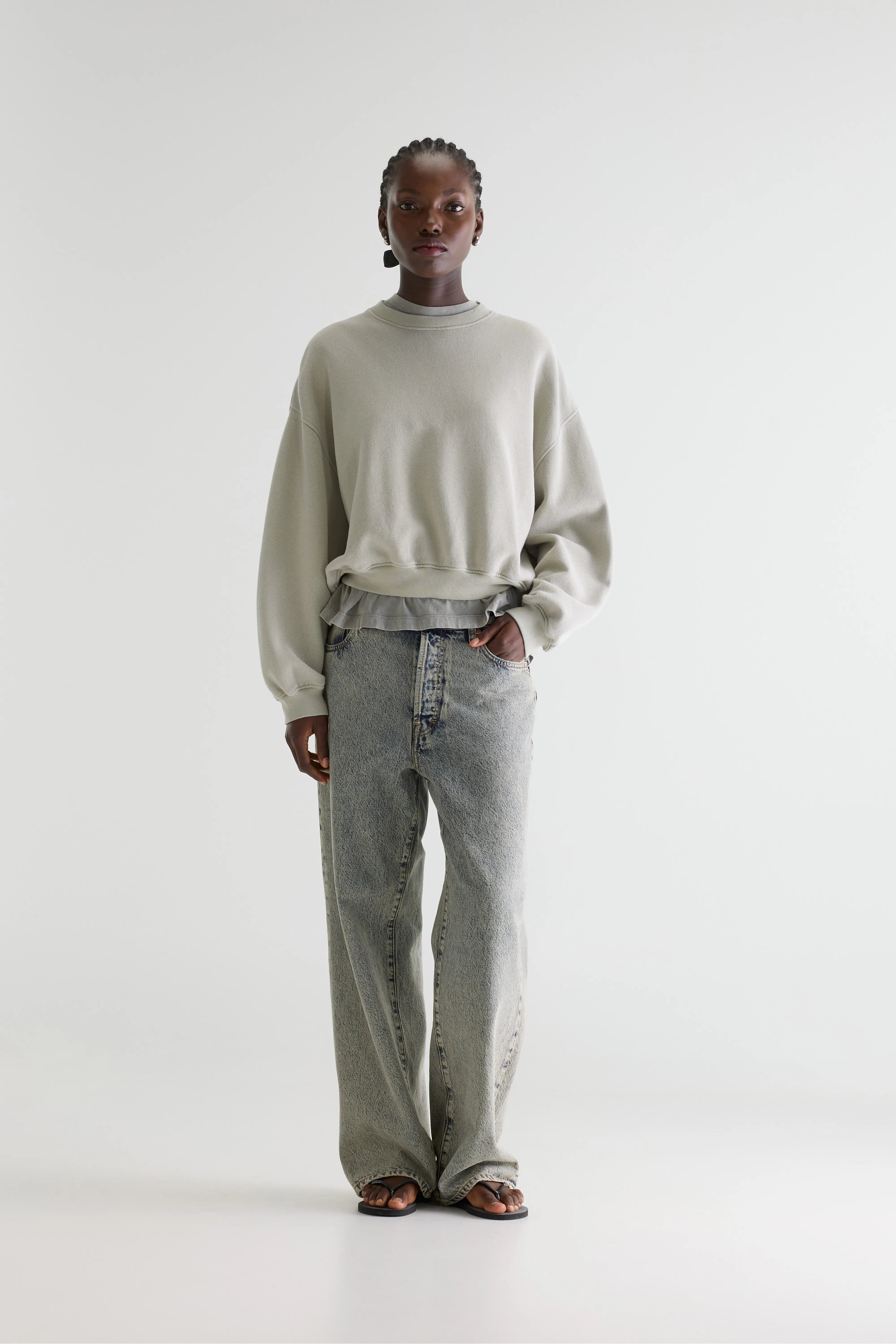 Sweatshirt cropped Fancy (261 / W / JADEITE)