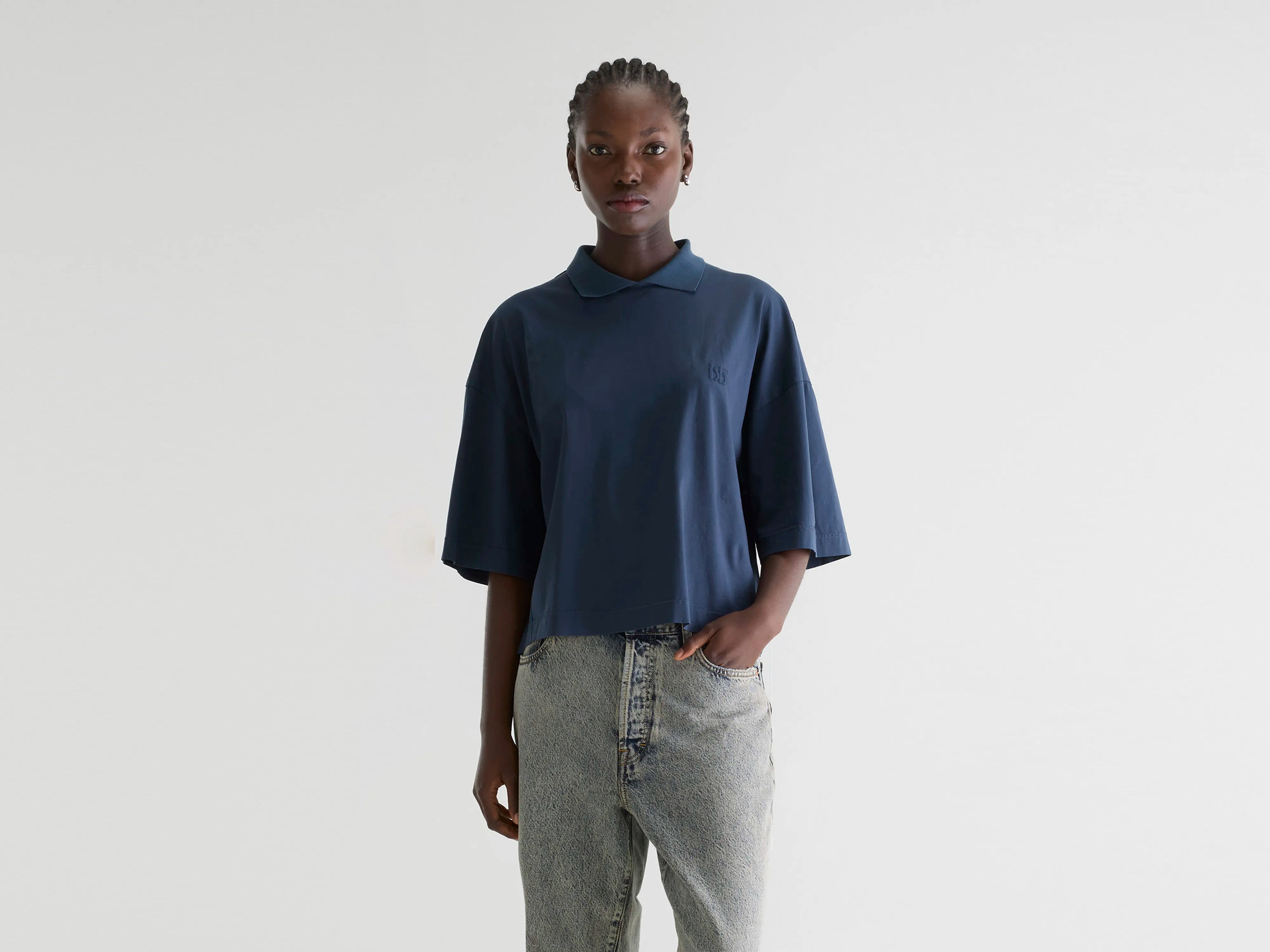 Frey t-shirt met polokraag (261 / W / PARKER)