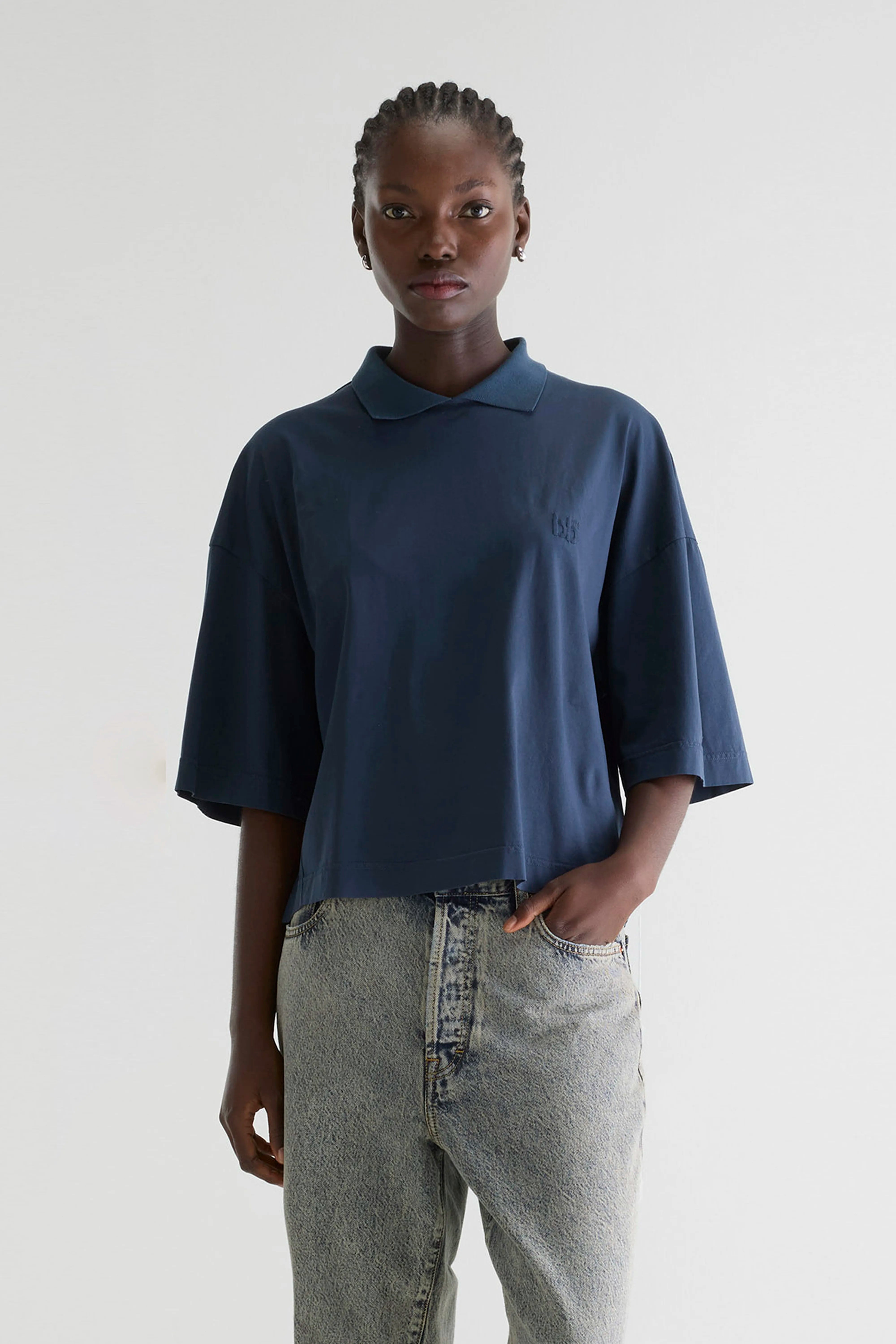 Frey t-shirt met polokraag (261 / W / PARKER)