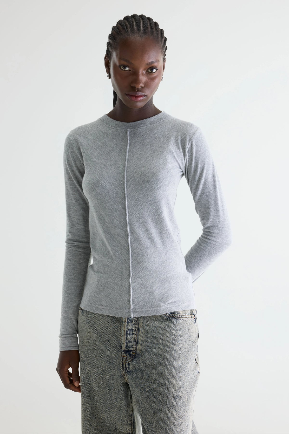 Mendy long-sleeve t-shirt (261 / W / H. GREY)