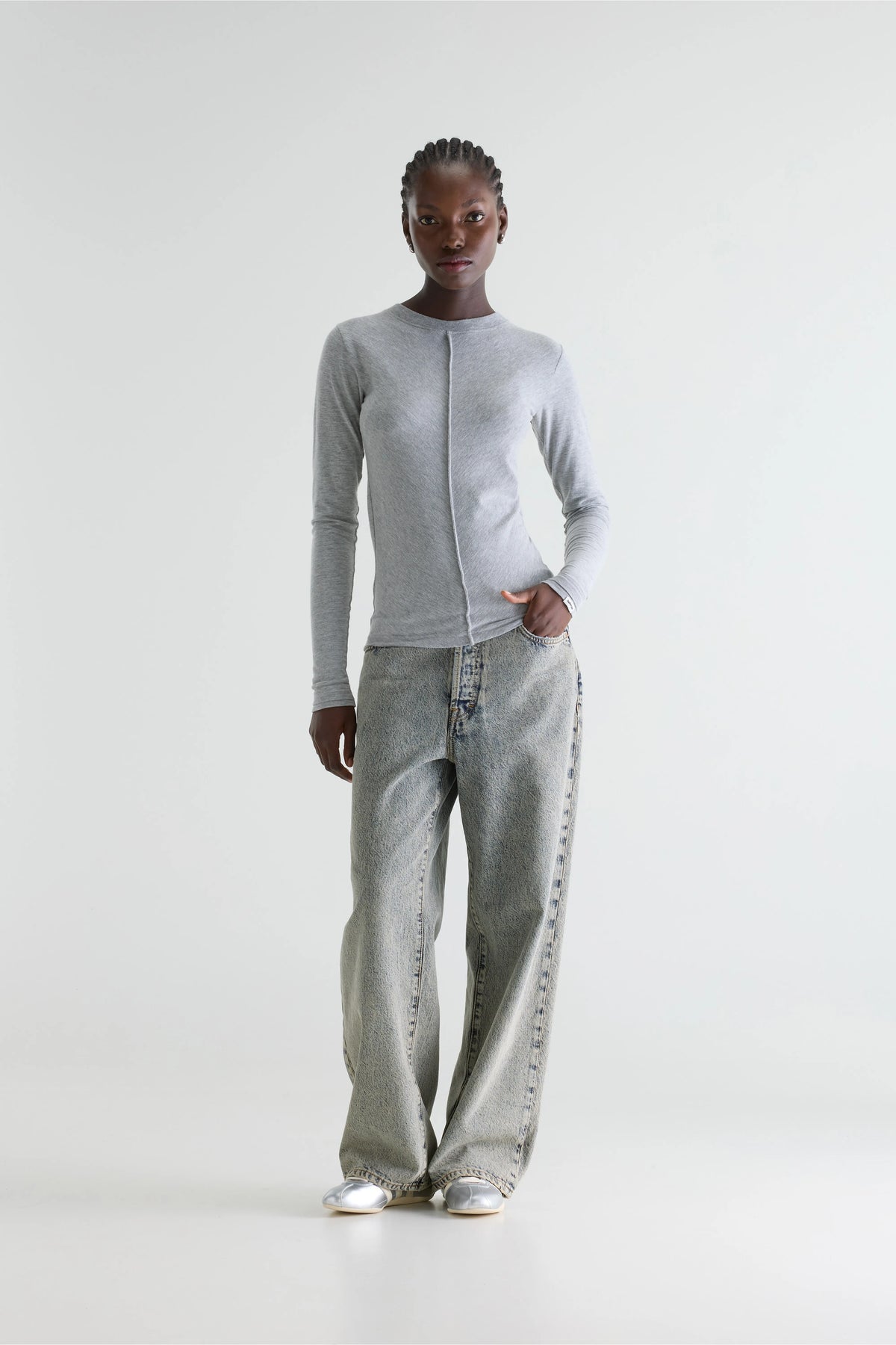Mendy long-sleeve t-shirt (261 / W / H. GREY)
