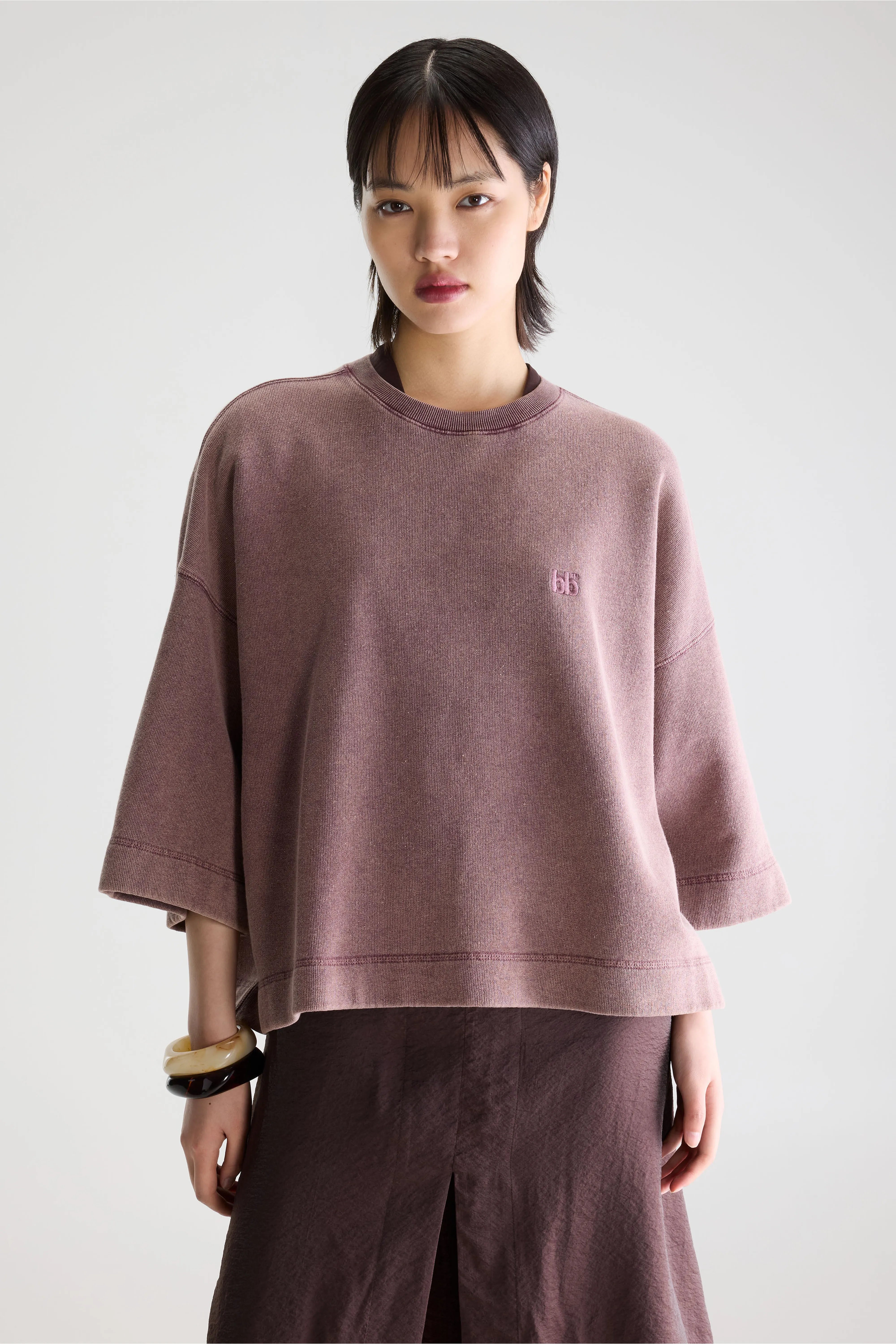 Farlol sweatshirt met korte mouwen (261 / W / WINE)