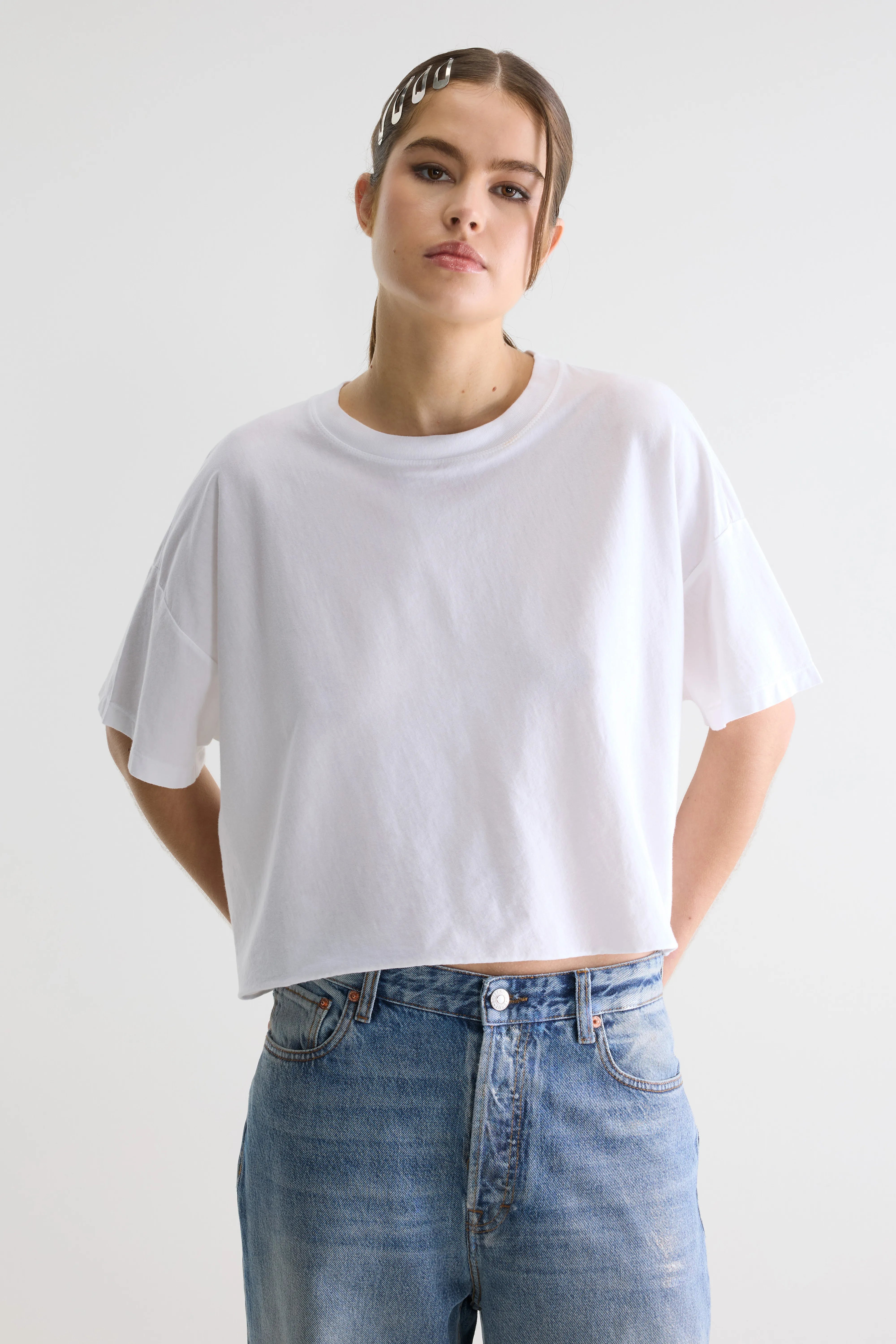 Farpy Cropped T-shirt - White Voor Dames | Bellerose