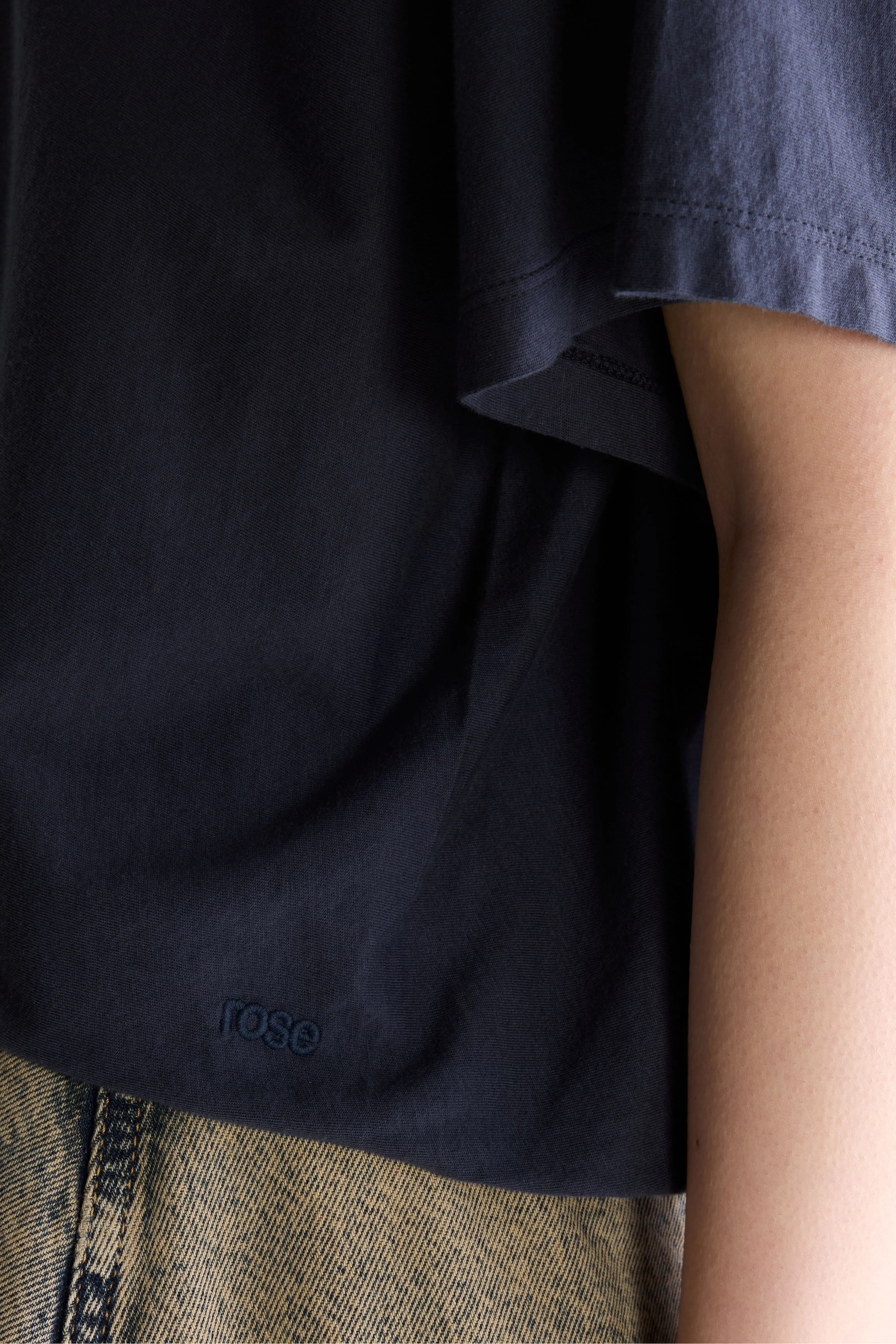 Farpy cropped t-shirt (261 / W / NAVY)