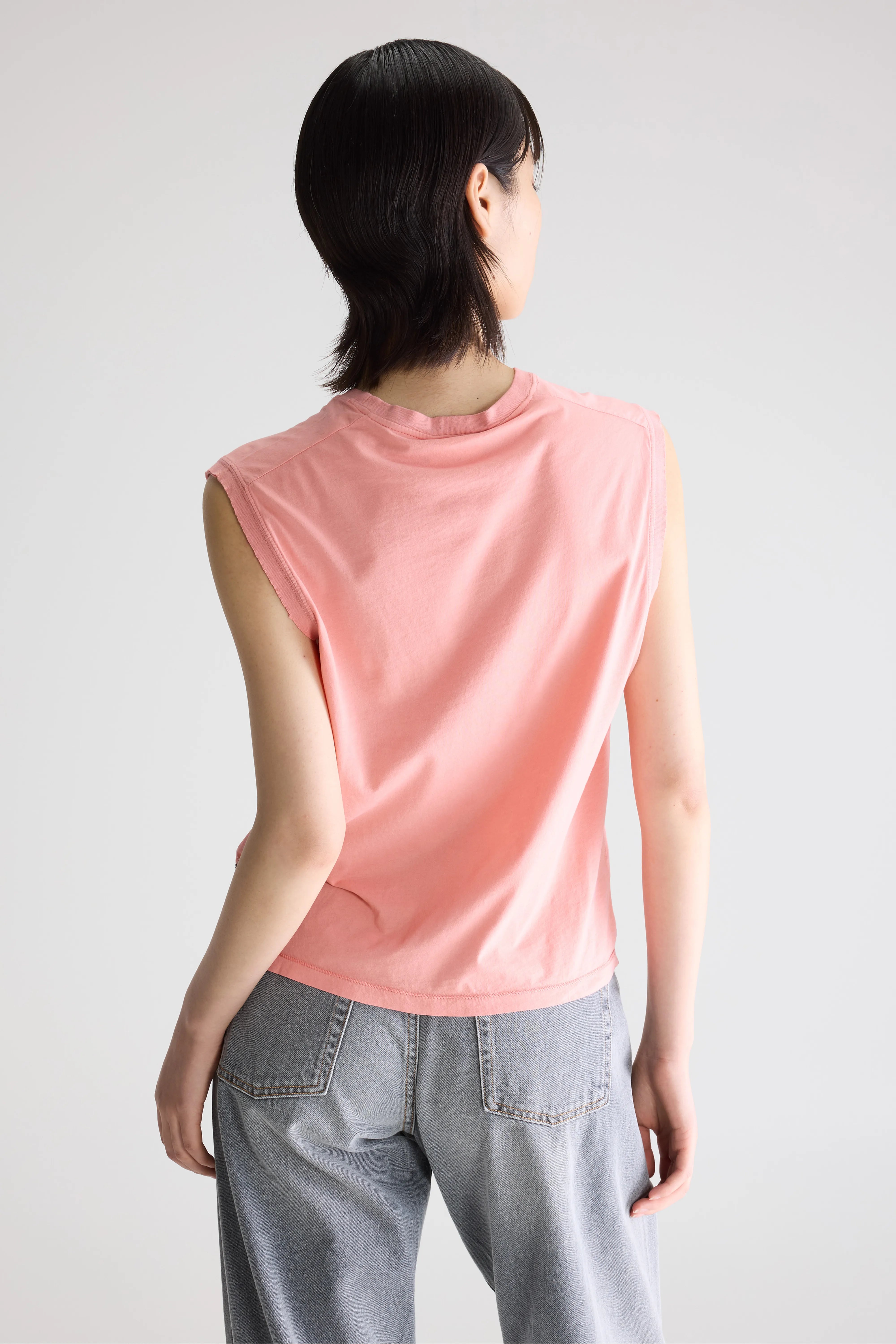 Falde sleeveless t-shirt (261 / W / AZALEE)