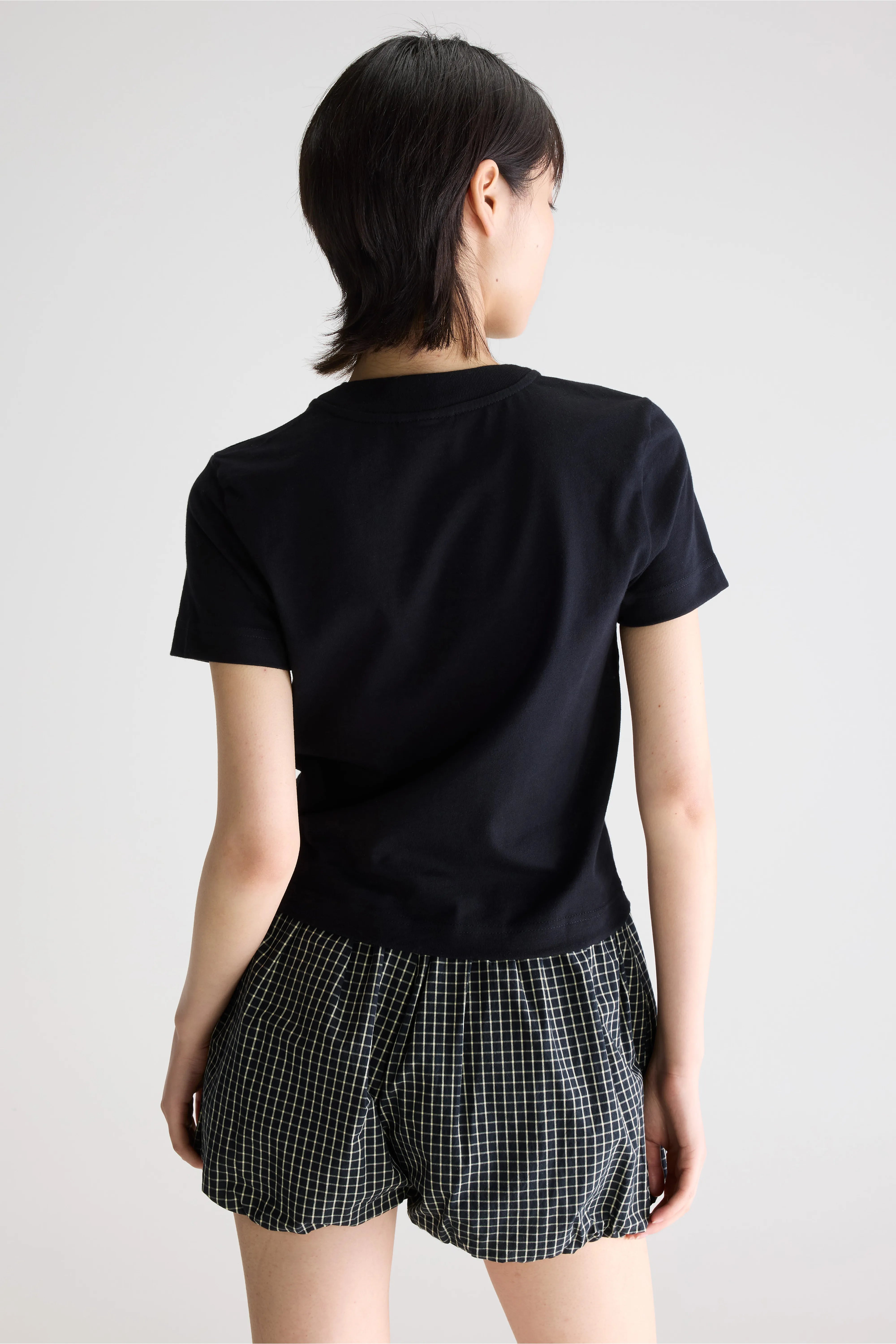 Flec slim t-shirt (261 / W / BLACK BLUE)