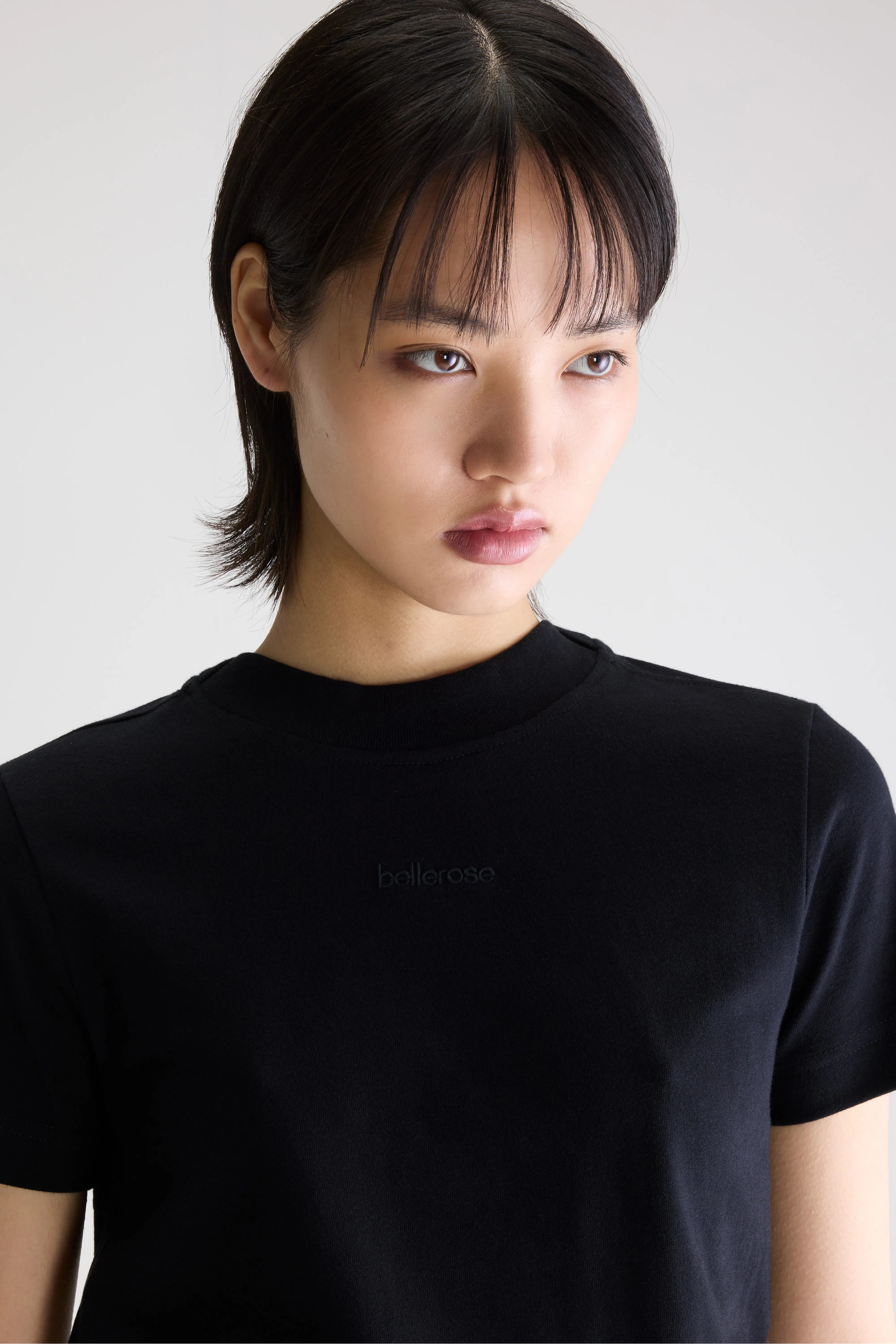 Flec slim t-shirt (261 / W / BLACK BLUE)