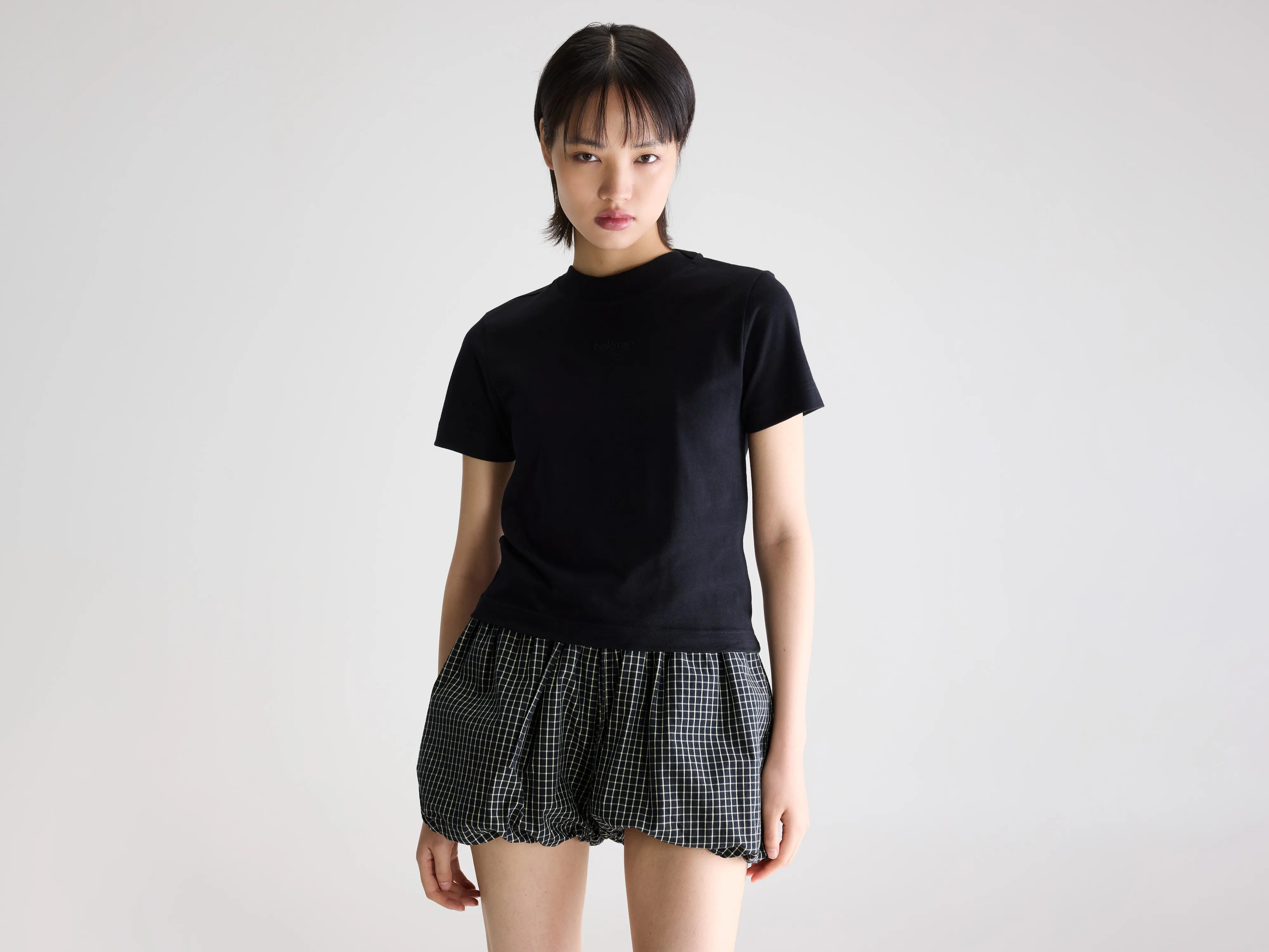 Flec slim t-shirt (261 / W / BLACK BLUE)