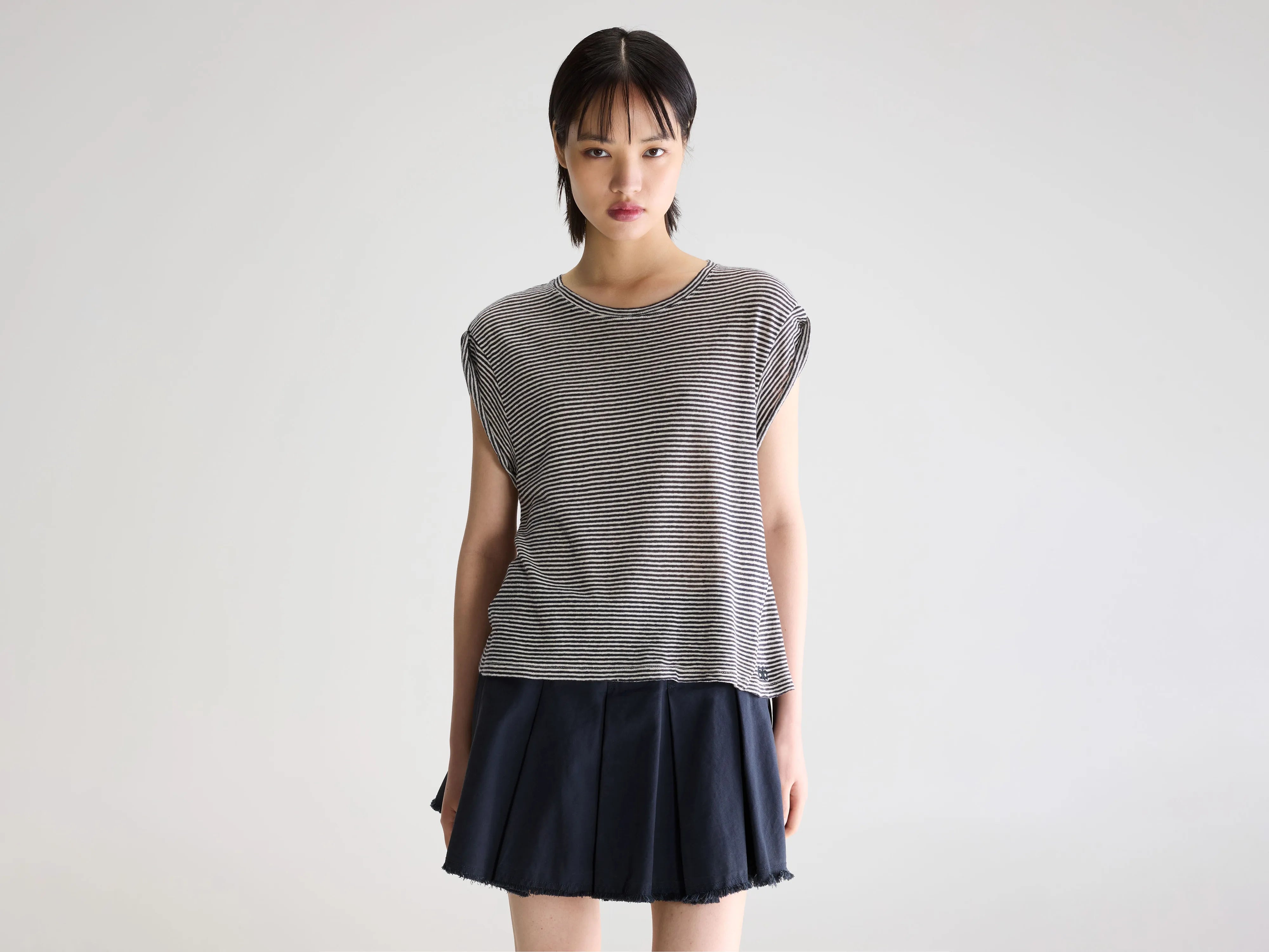 T-shirt col rond Vlyn (261 / W / STRIPE A)
