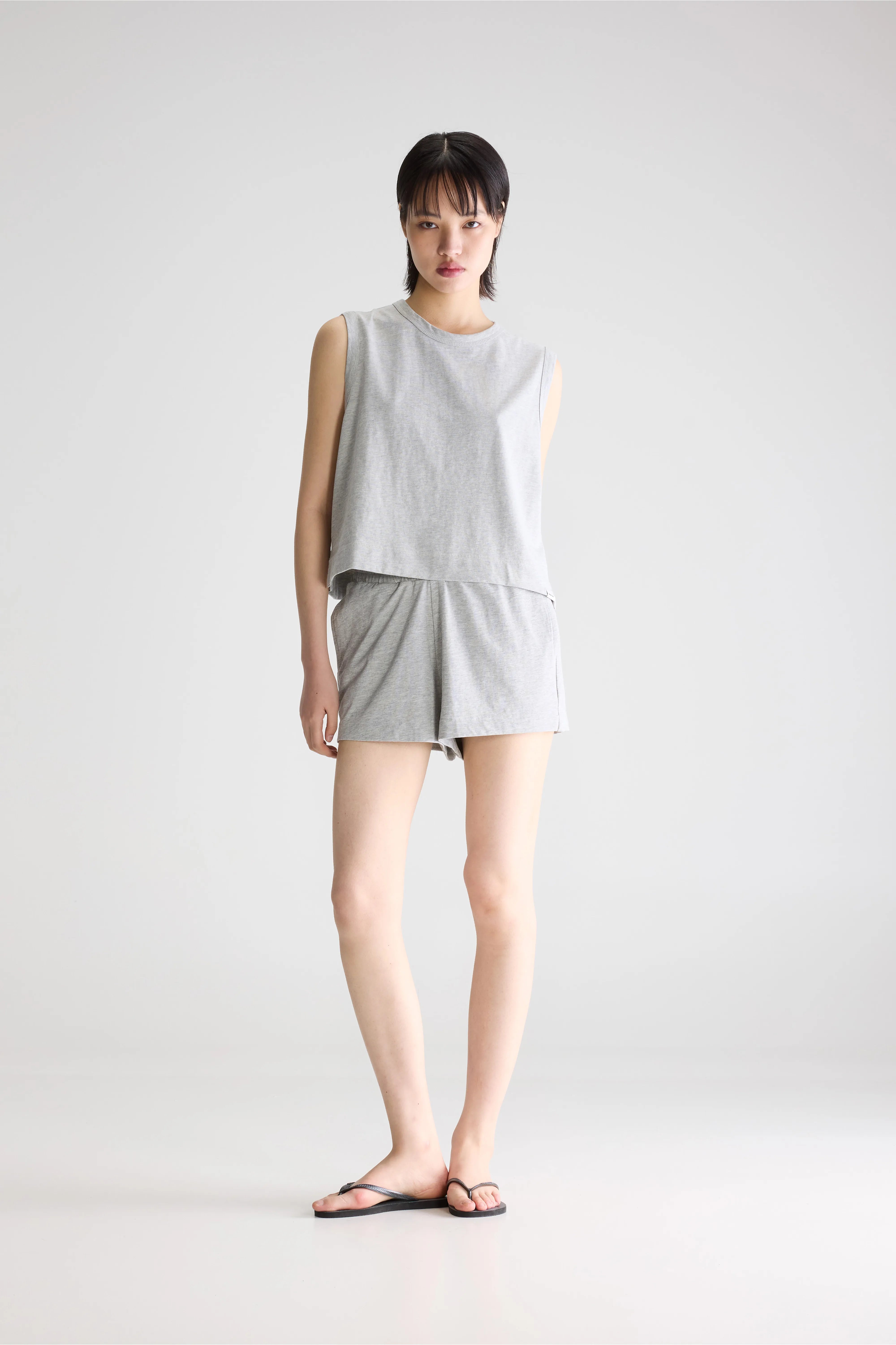 Cuare klassieke tanktop (261 / W / H. GREY)