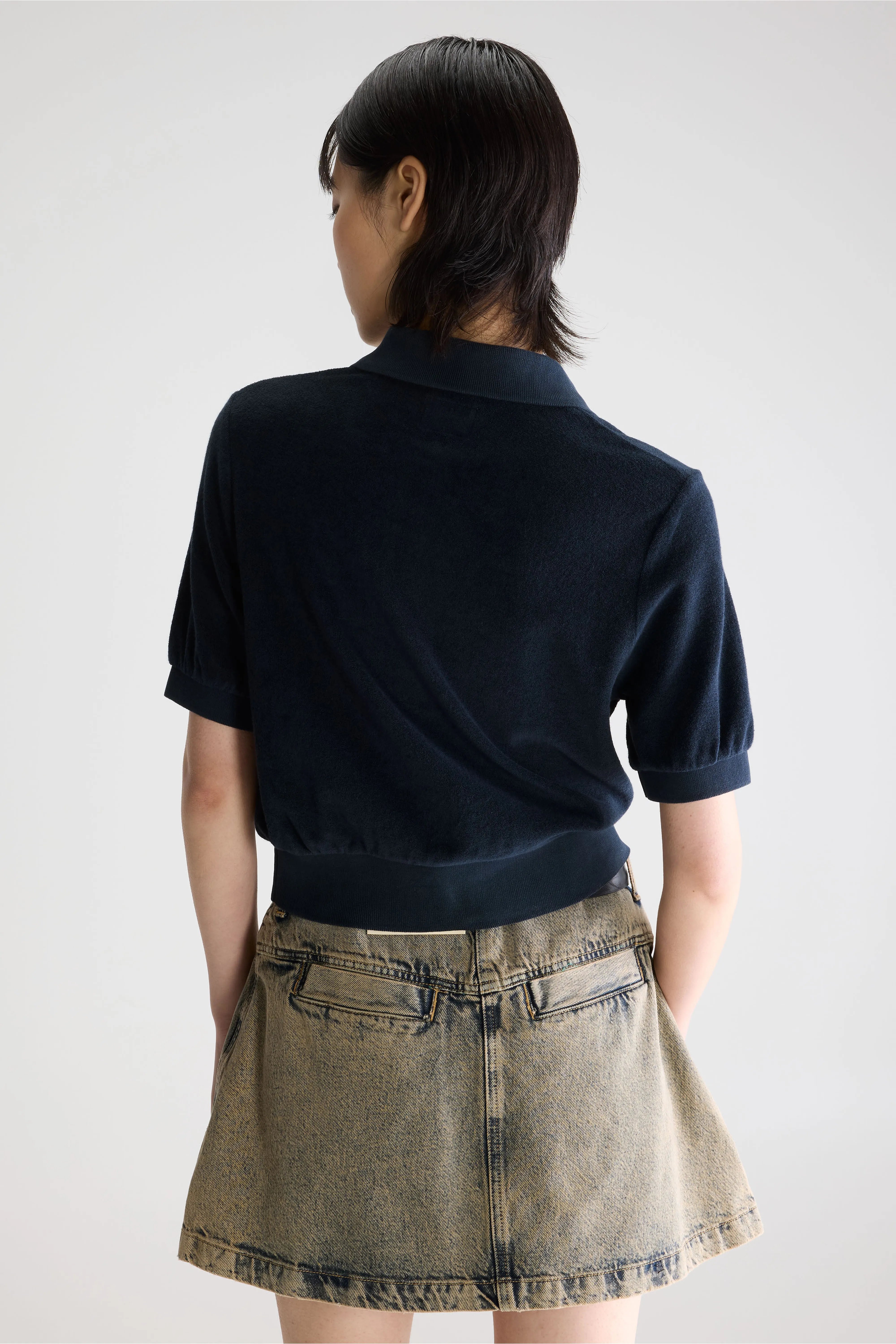 Crixus polo in badstof (261 / W / NAVY)